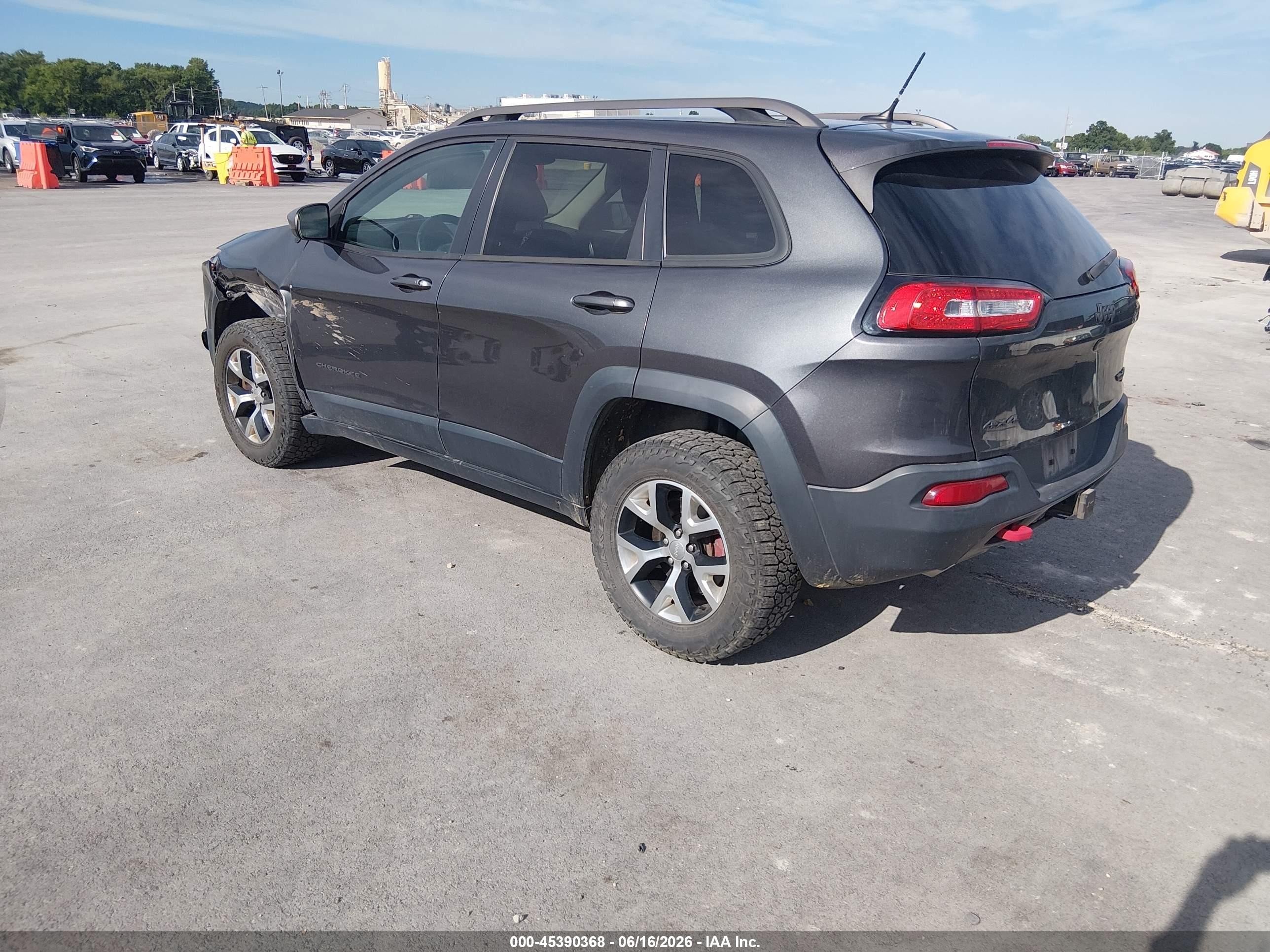 2015 Jeep Cherokee Trailhawk Black vin: 1C4PJMBS0FW751025