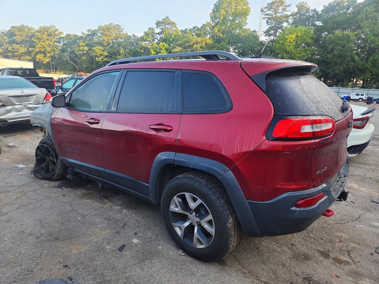 2015 Jeep Cherokee Trailhawk Burgundy vin: 1C4PJMBS0FW786521