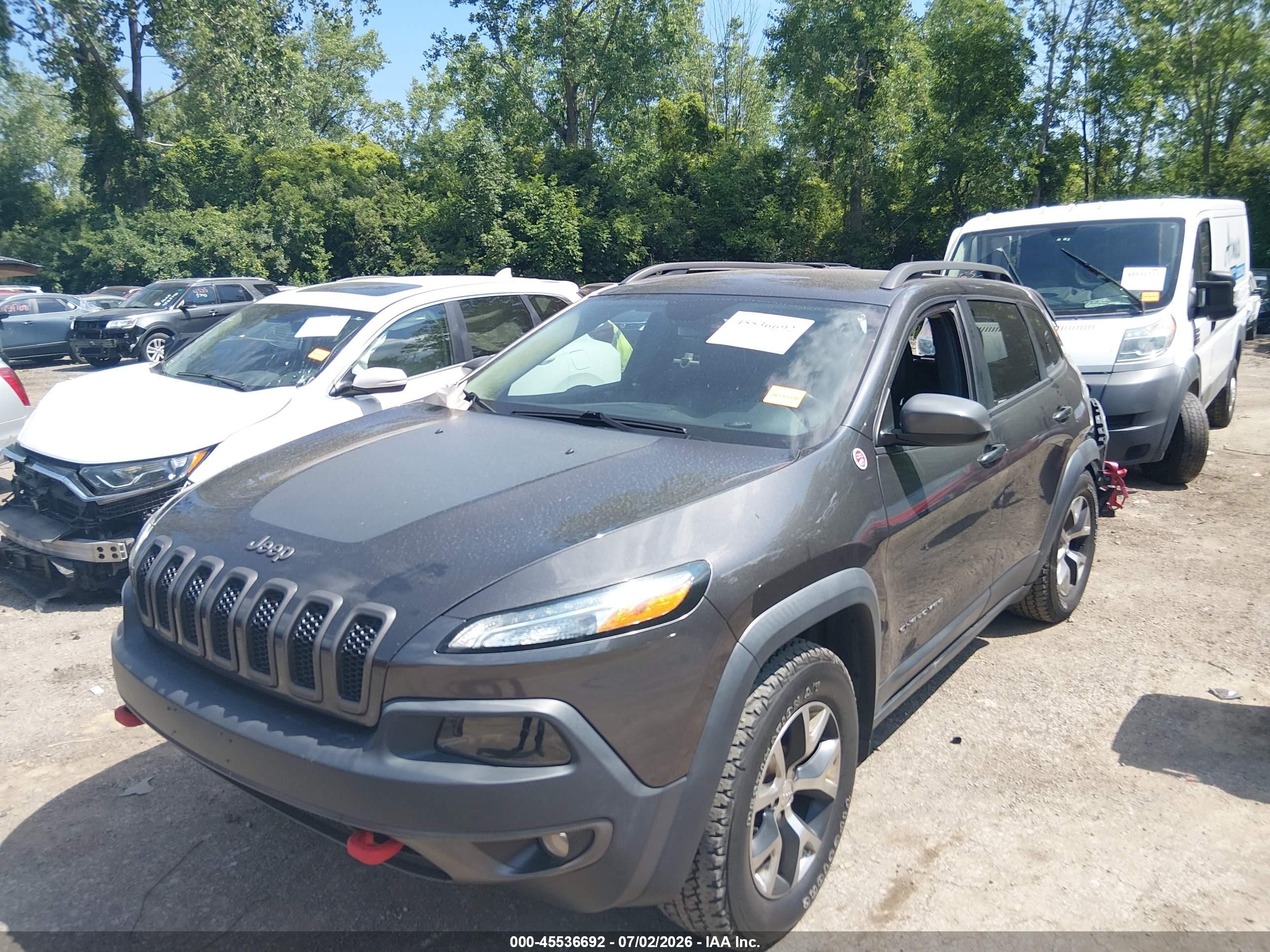 2017 Jeep Cherokee Trailhawk Серый vin: 1C4PJMBS0HW612791