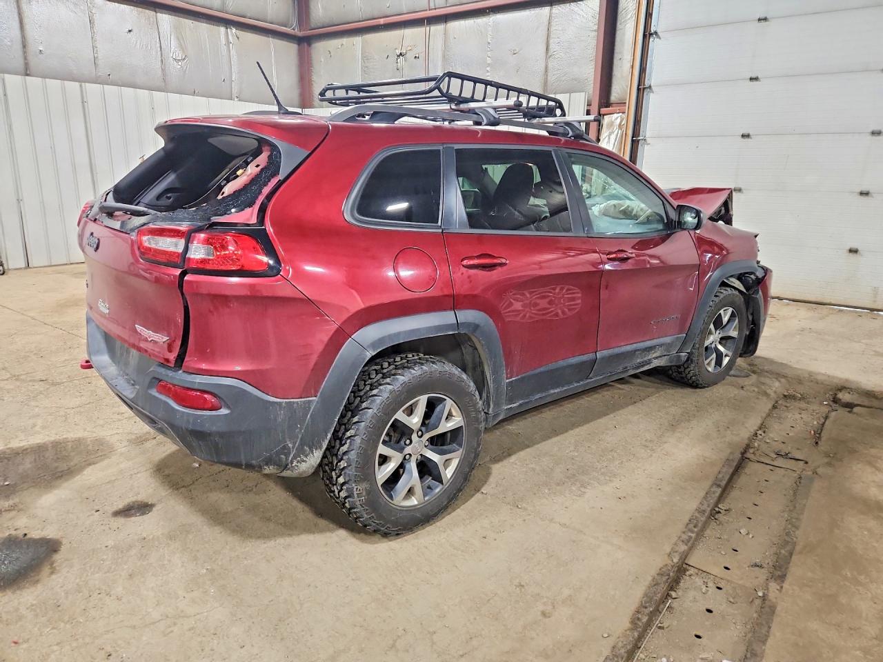 2014 Jeep Cherokee Trailhawk Red vin: 1C4PJMBS1EW161222