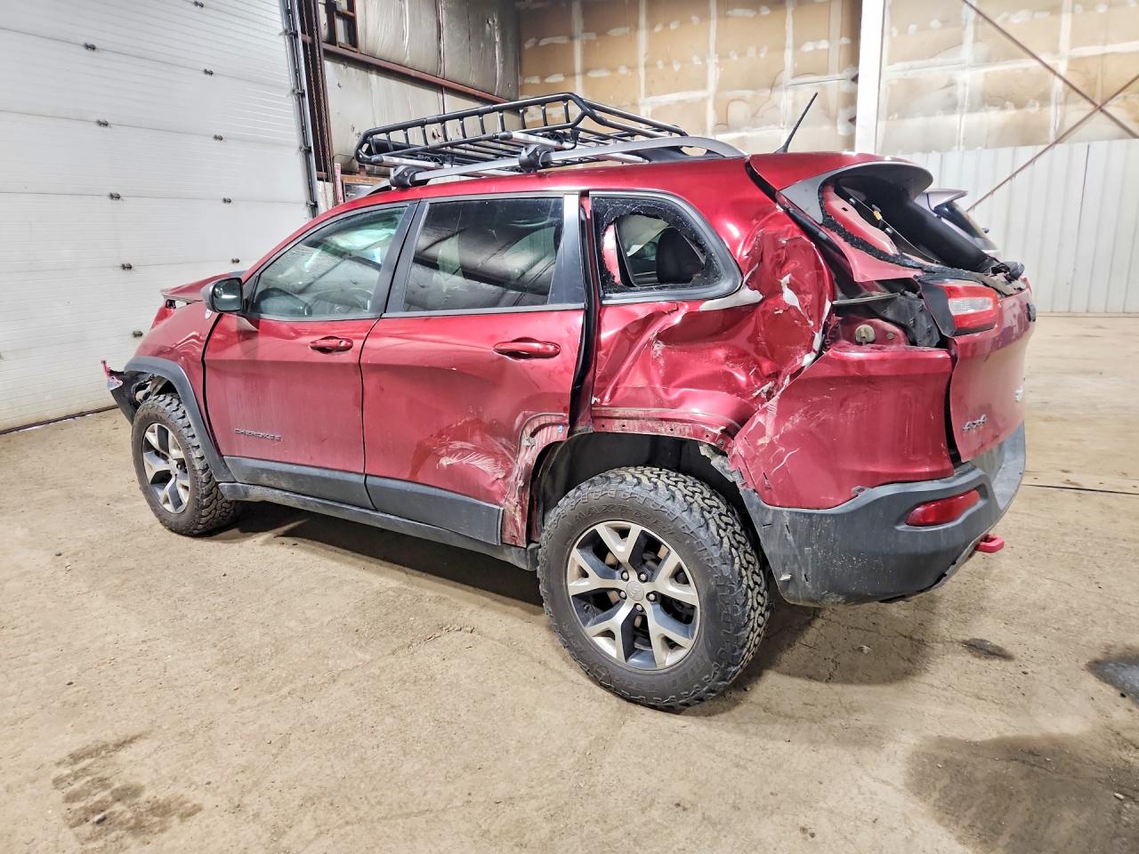 2014 Jeep Cherokee Trailhawk Red vin: 1C4PJMBS1EW161222