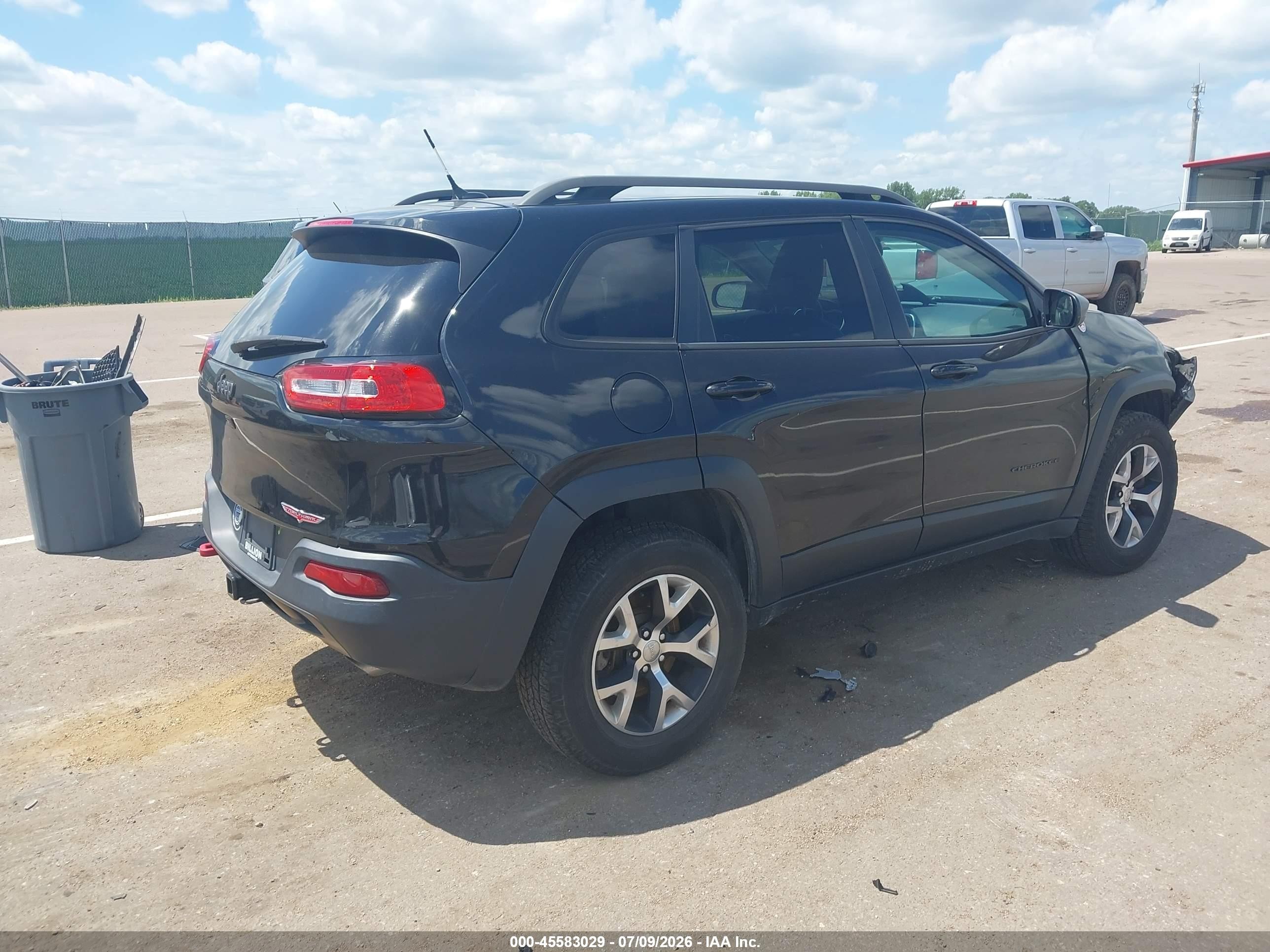 2014 Jeep Cherokee Trailhawk Black vin: 1C4PJMBS1EW161687