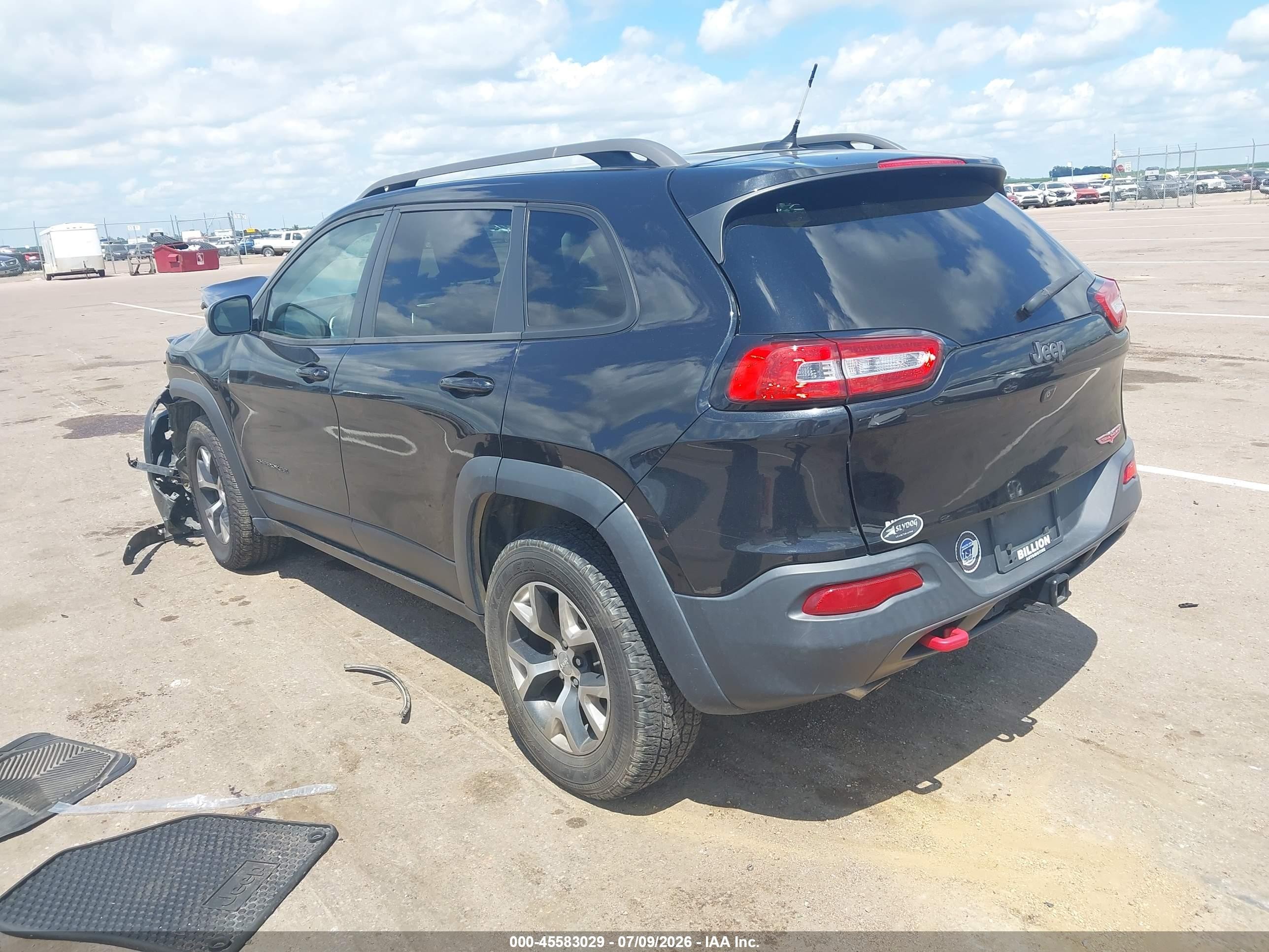 2014 Jeep Cherokee Trailhawk Black vin: 1C4PJMBS1EW161687