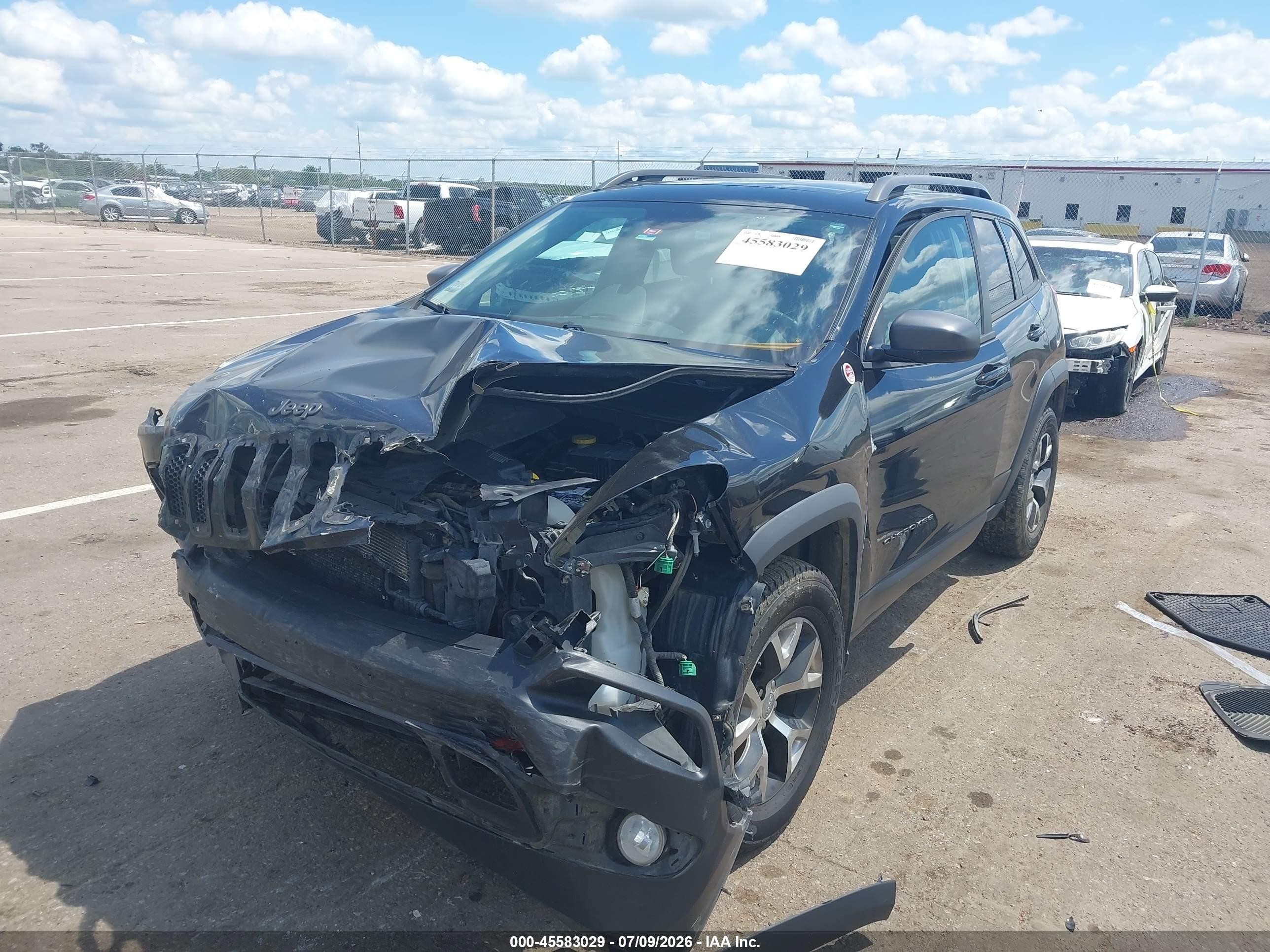 2014 Jeep Cherokee Trailhawk Black vin: 1C4PJMBS1EW161687