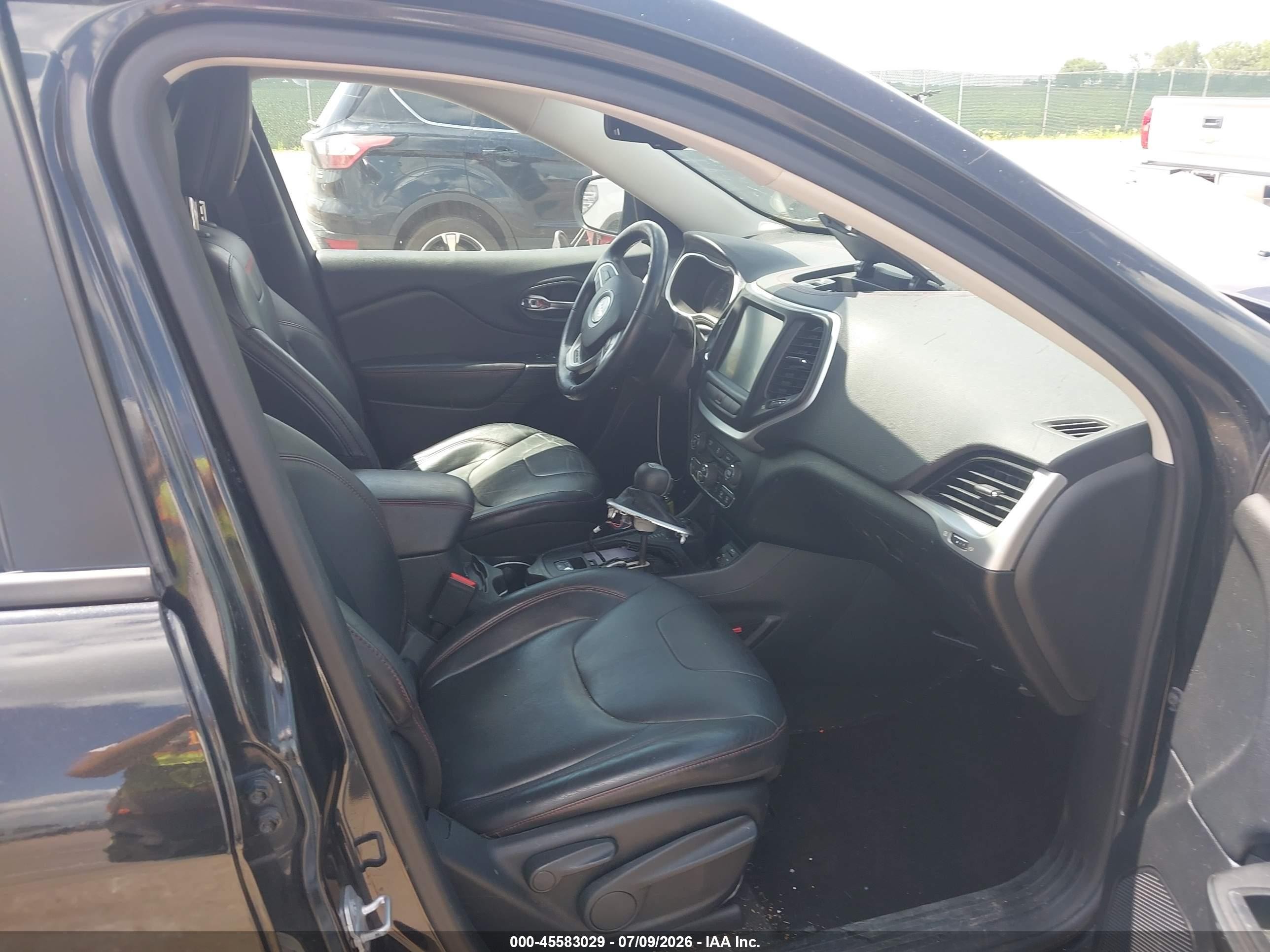 2014 Jeep Cherokee Trailhawk Black vin: 1C4PJMBS1EW161687