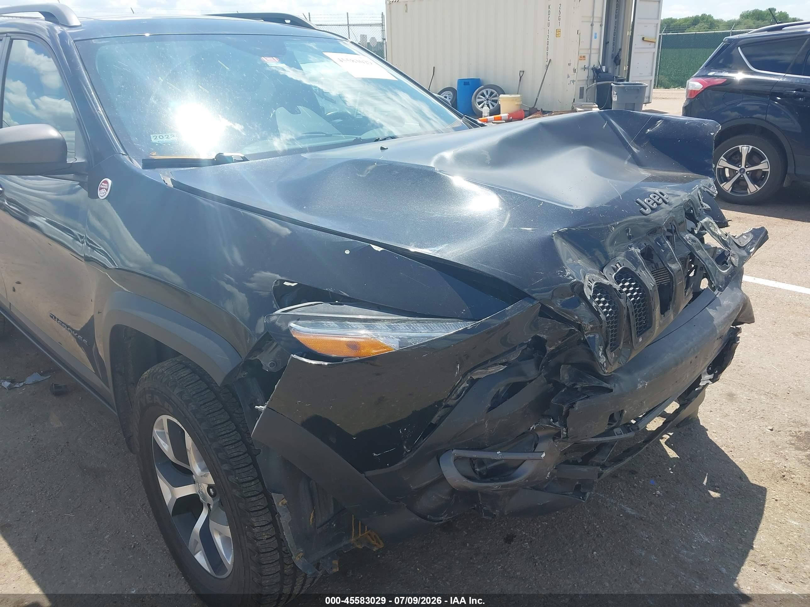 2014 Jeep Cherokee Trailhawk Black vin: 1C4PJMBS1EW161687