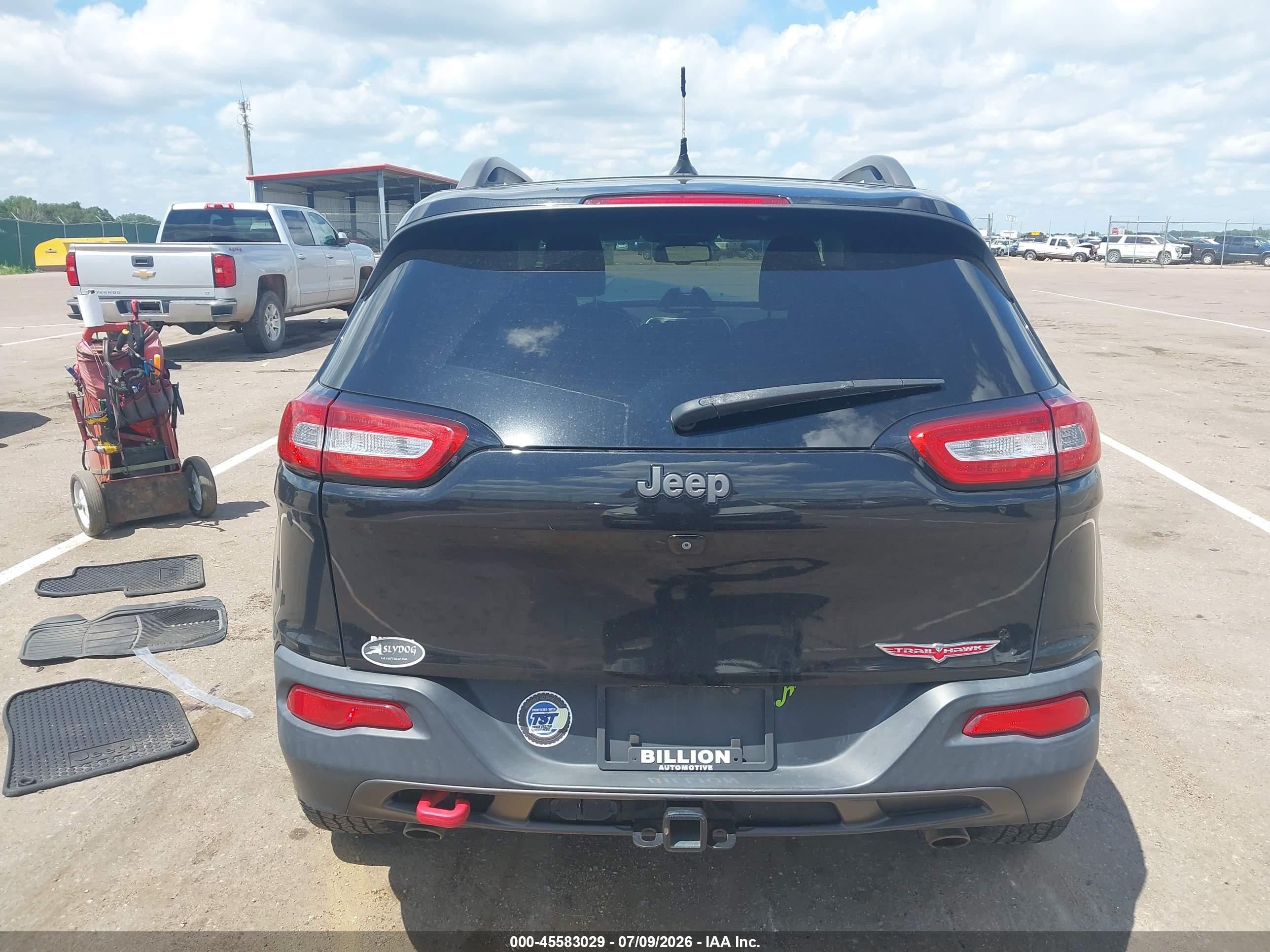 2014 Jeep Cherokee Trailhawk Black vin: 1C4PJMBS1EW161687