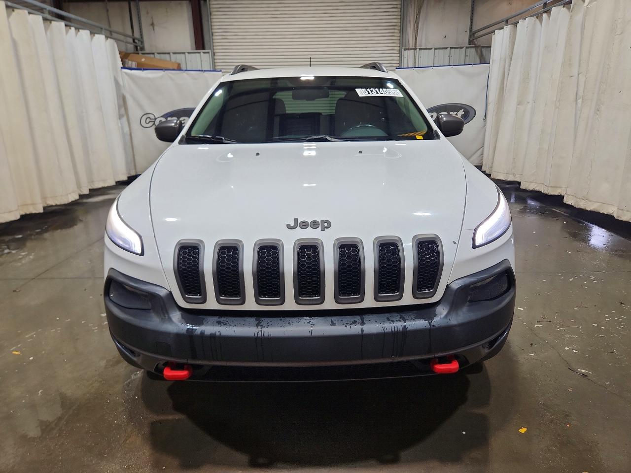 2014 Jeep Cherokee Trailhawk White vin: 1C4PJMBS1EW284695