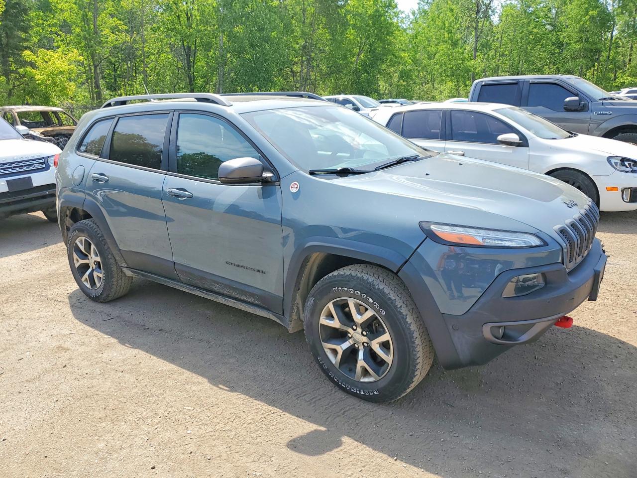 2014 Jeep Cherokee Trailhawk Gray vin: 1C4PJMBS2EW134501