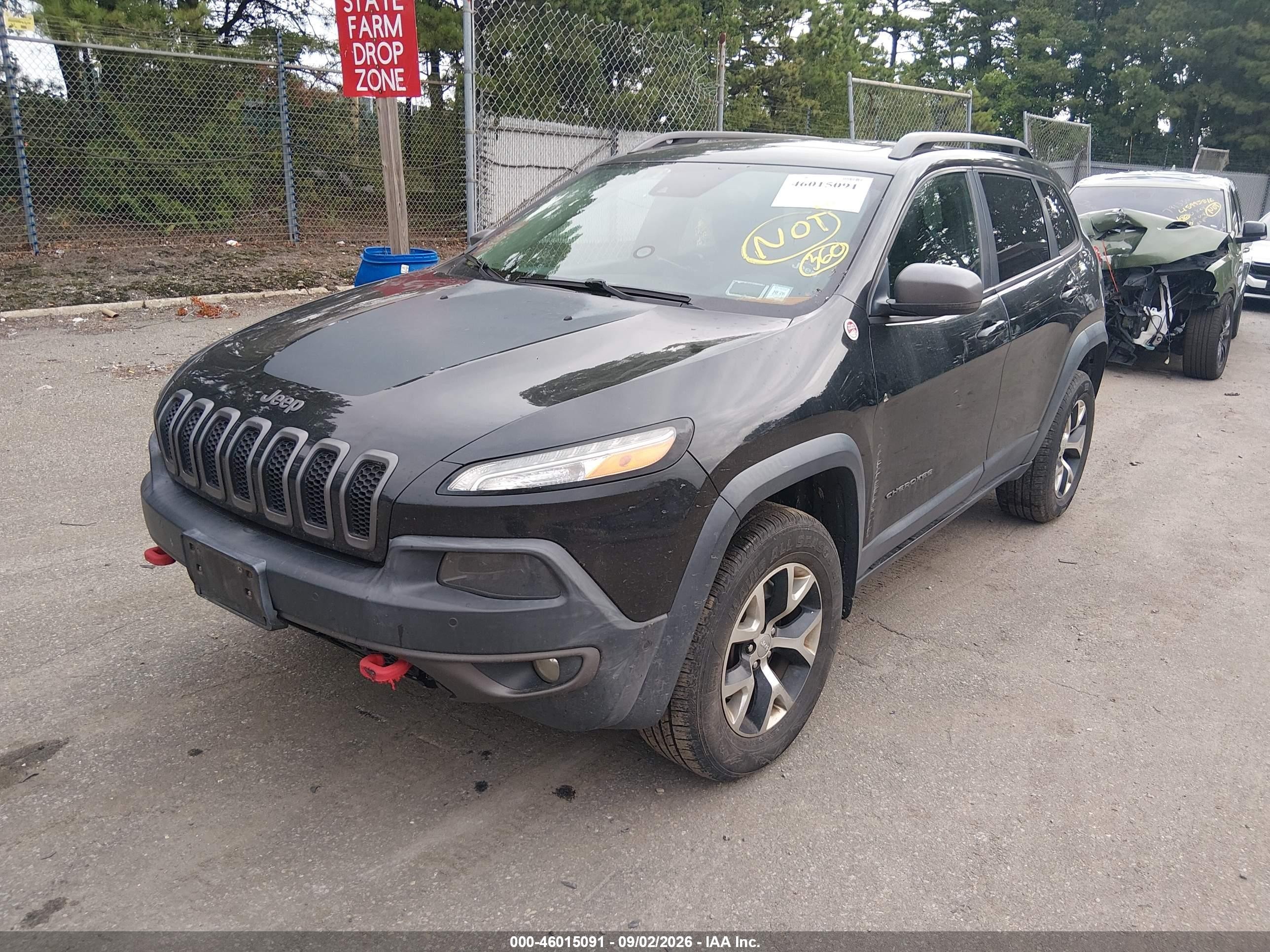 2014 Jeep Cherokee Trailhawk Black vin: 1C4PJMBS2EW161469