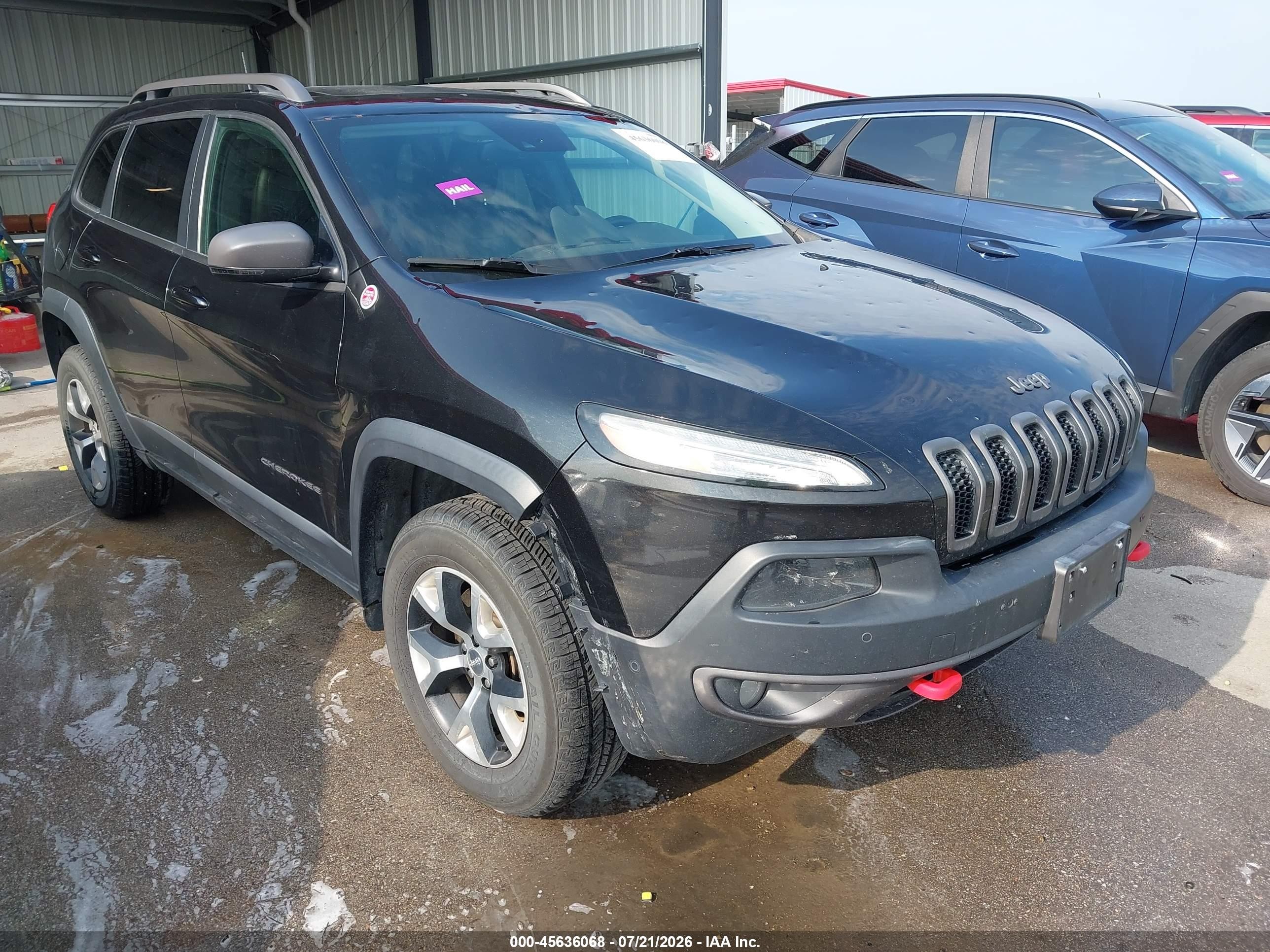 2014 Jeep Cherokee Trailhawk Black vin: 1C4PJMBS2EW231438