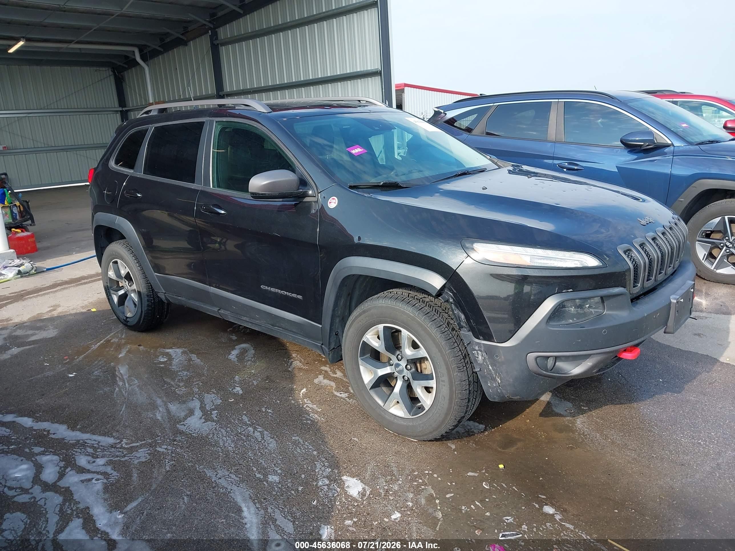 2014 Jeep Cherokee Trailhawk Black vin: 1C4PJMBS2EW231438