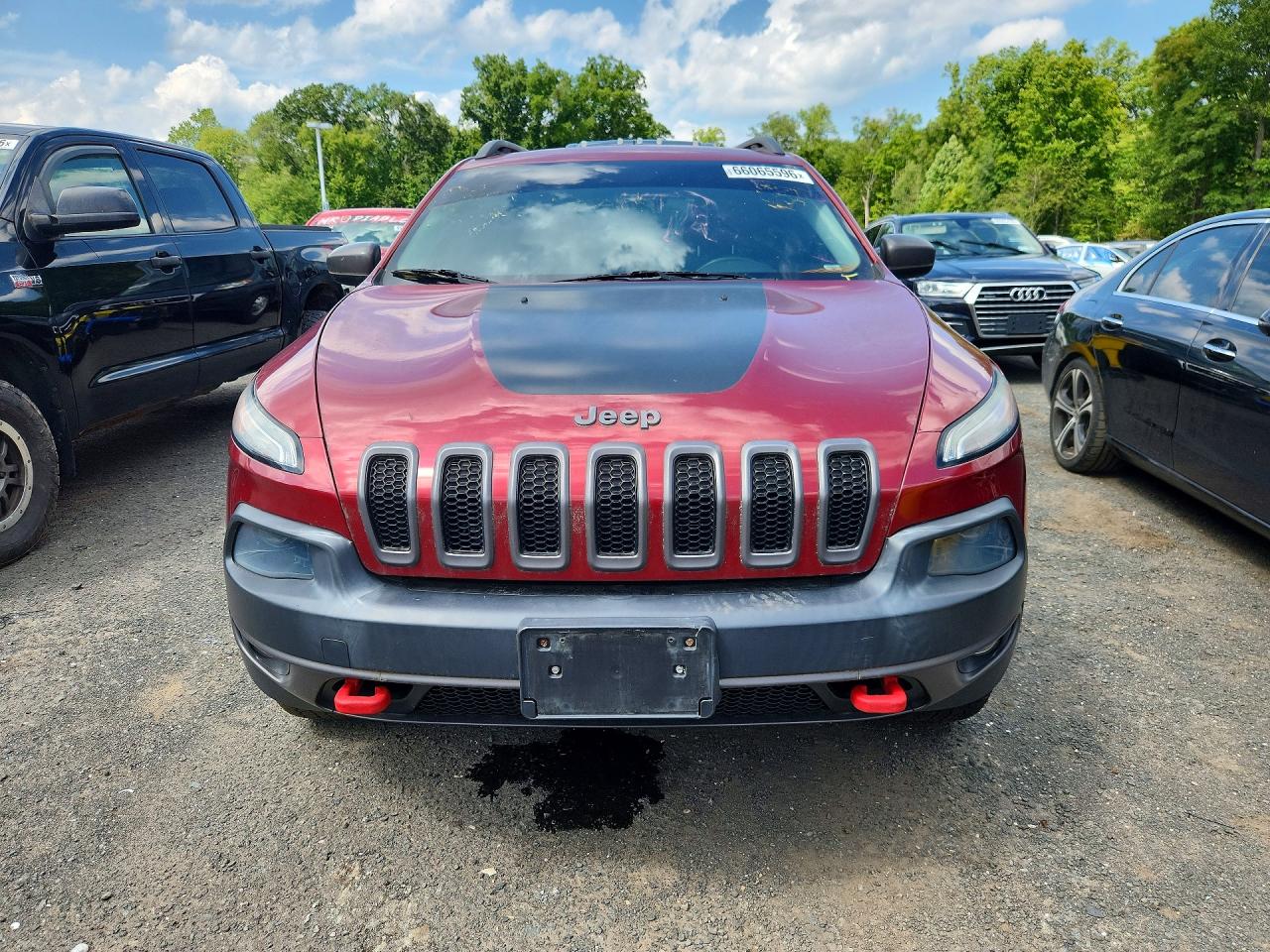 2014 Jeep Cherokee Trailhawk Red vin: 1C4PJMBS2EW255304