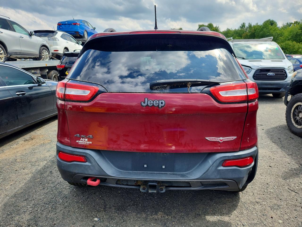 2014 Jeep Cherokee Trailhawk Red vin: 1C4PJMBS2EW255304