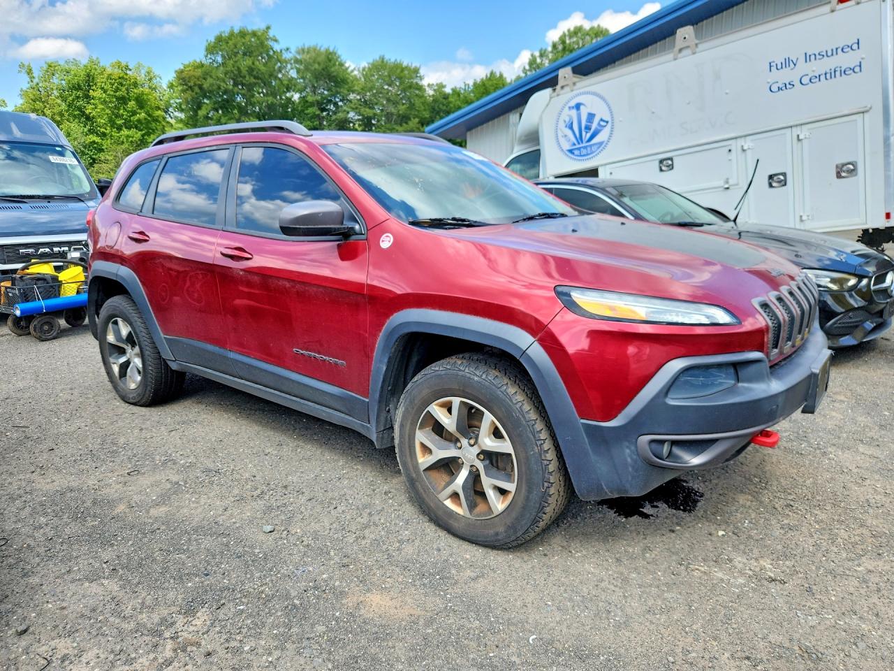 2014 Jeep Cherokee Trailhawk Red vin: 1C4PJMBS2EW255304