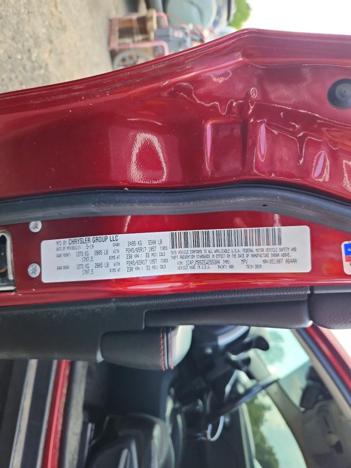 2014 Jeep Cherokee Trailhawk Red vin: 1C4PJMBS2EW255304