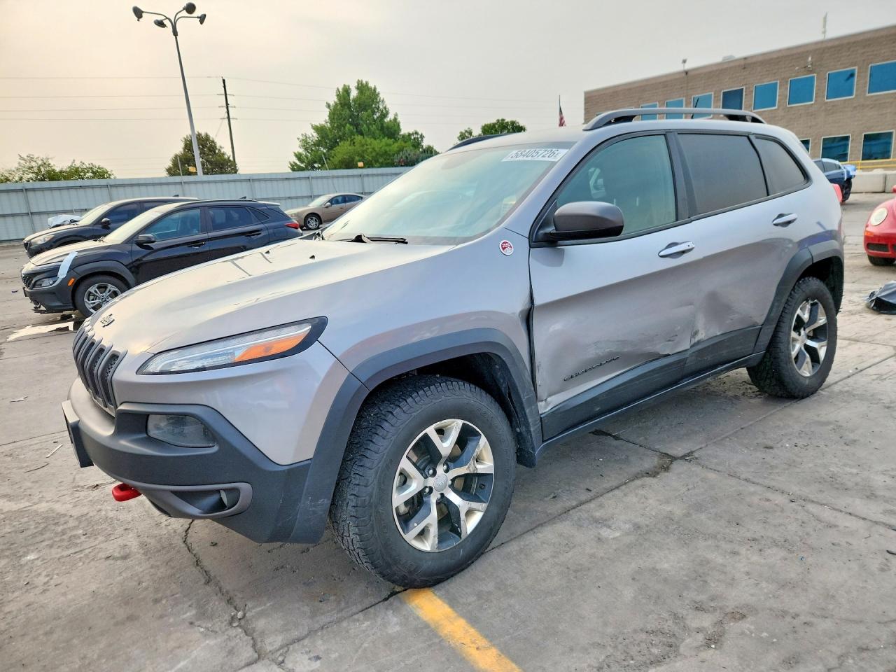2014 Jeep Cherokee Trailhawk Gray vin: 1C4PJMBS2EW277027