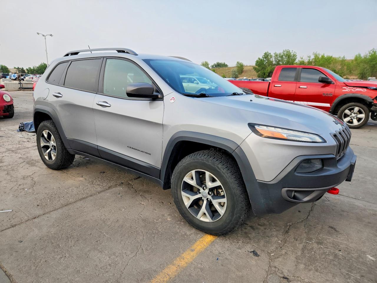 2014 Jeep Cherokee Trailhawk Gray vin: 1C4PJMBS2EW277027