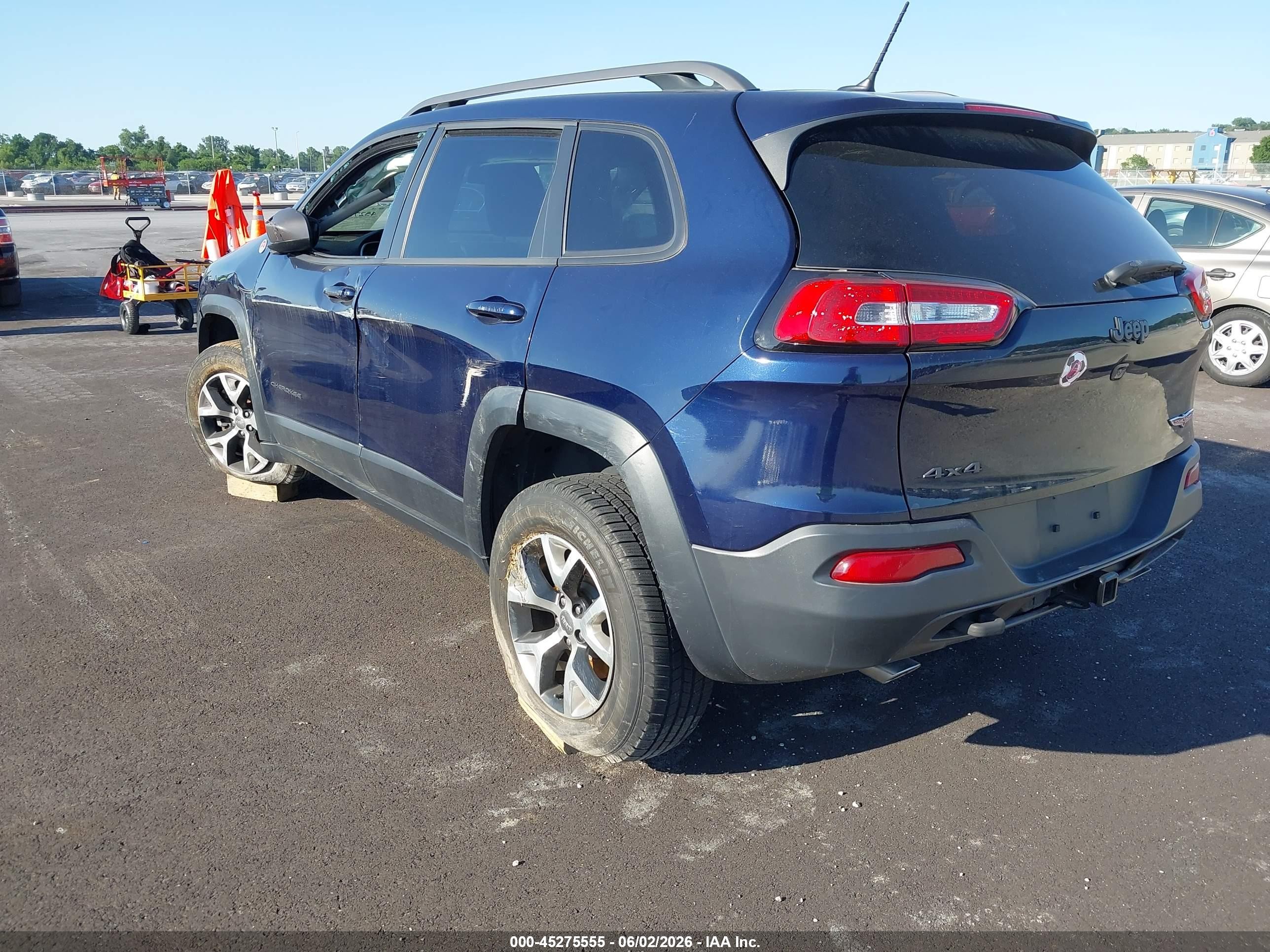 2015 Jeep Cherokee Trailhawk Dark Blue vin: 1C4PJMBS2FW544183