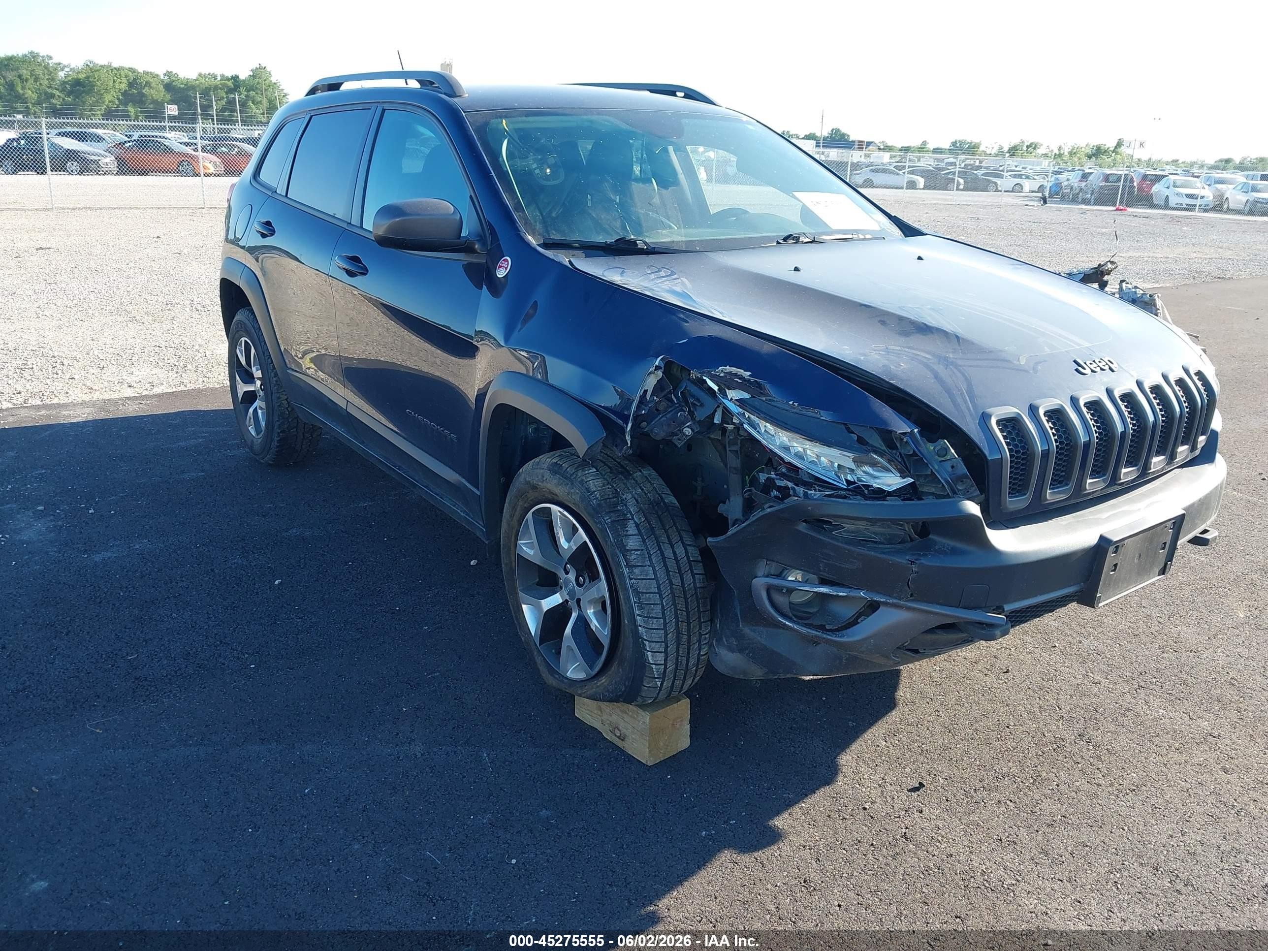 2015 Jeep Cherokee Trailhawk Dark Blue vin: 1C4PJMBS2FW544183