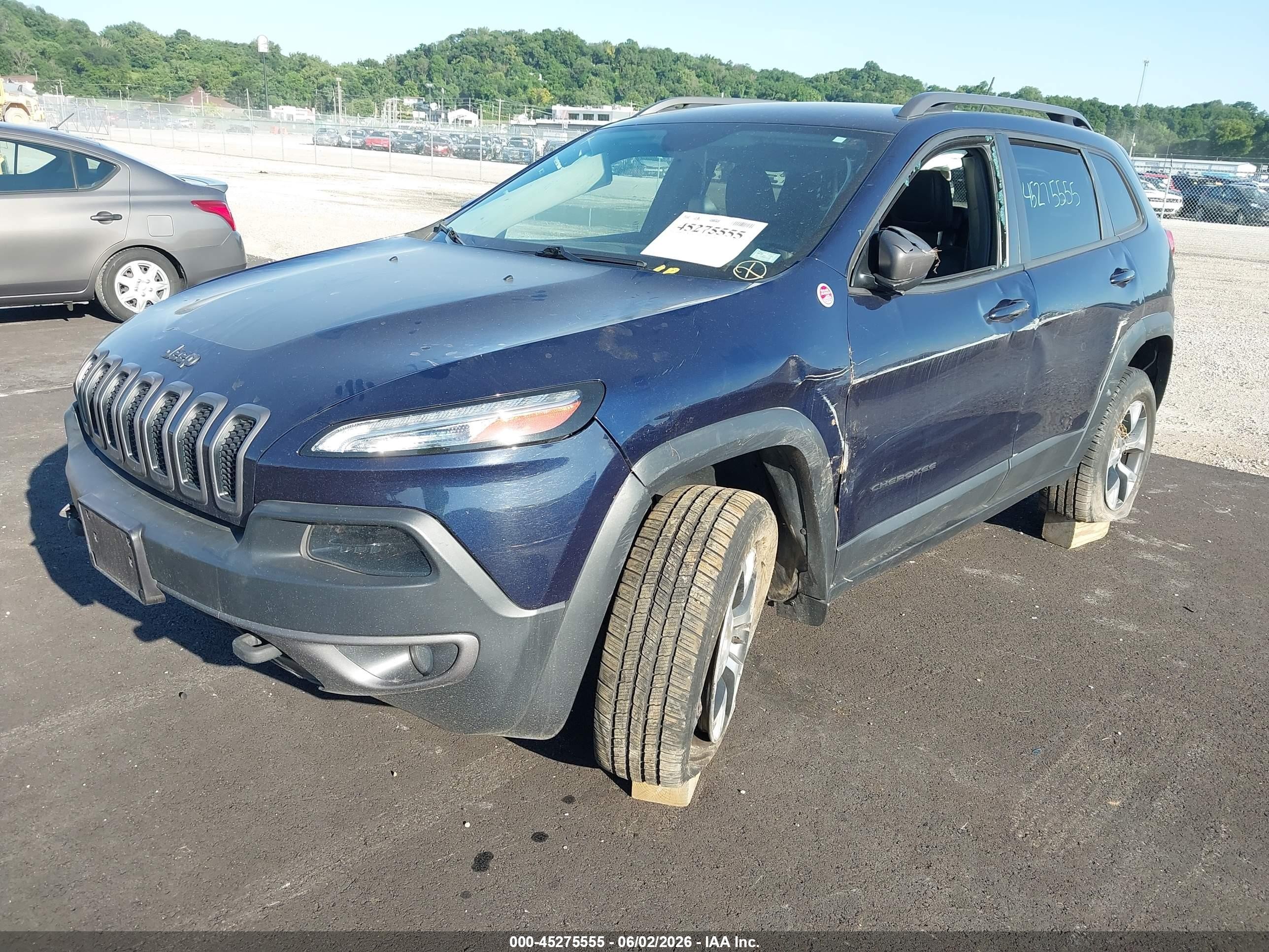2015 Jeep Cherokee Trailhawk Dark Blue vin: 1C4PJMBS2FW544183