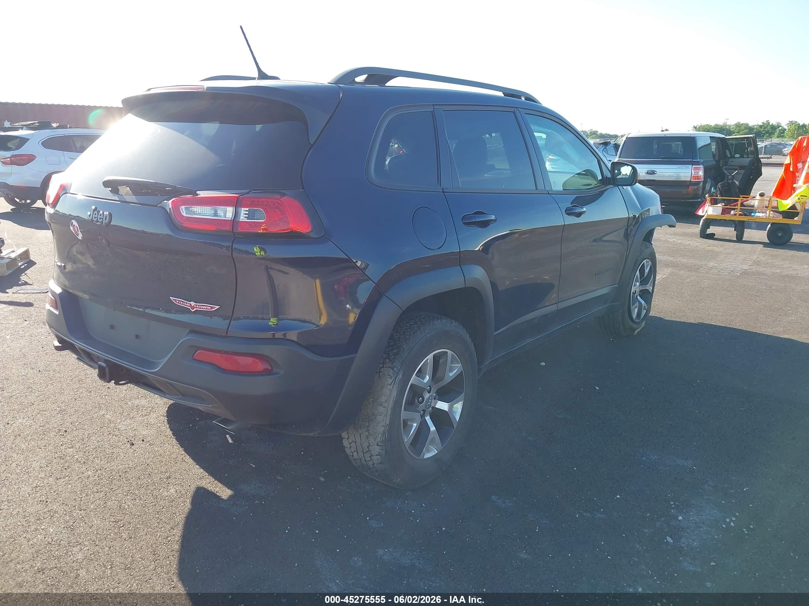 2015 Jeep Cherokee Trailhawk Dark Blue vin: 1C4PJMBS2FW544183