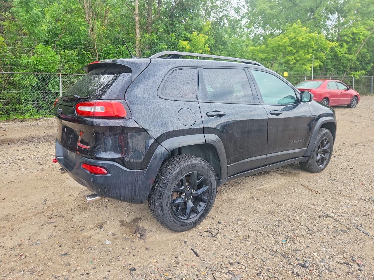 2015 Jeep Cherokee Trailhawk Black vin: 1C4PJMBS2FW614099
