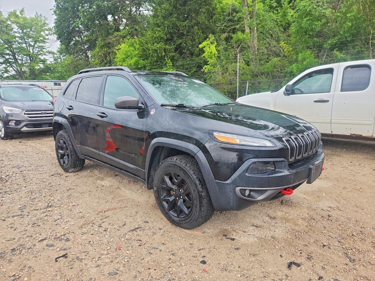 2015 Jeep Cherokee Trailhawk Black vin: 1C4PJMBS2FW614099