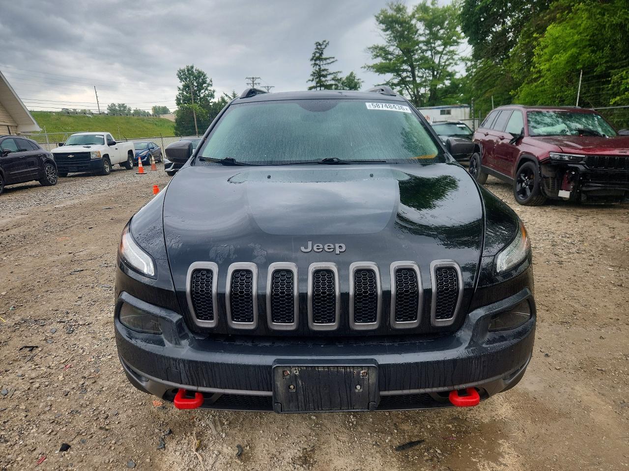 2015 Jeep Cherokee Trailhawk Black vin: 1C4PJMBS2FW614099