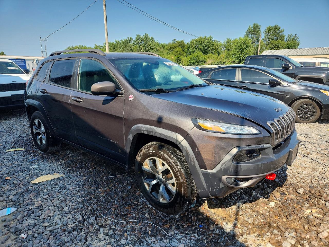 2015 Jeep Cherokee Trailhawk Gray vin: 1C4PJMBS2FW661746