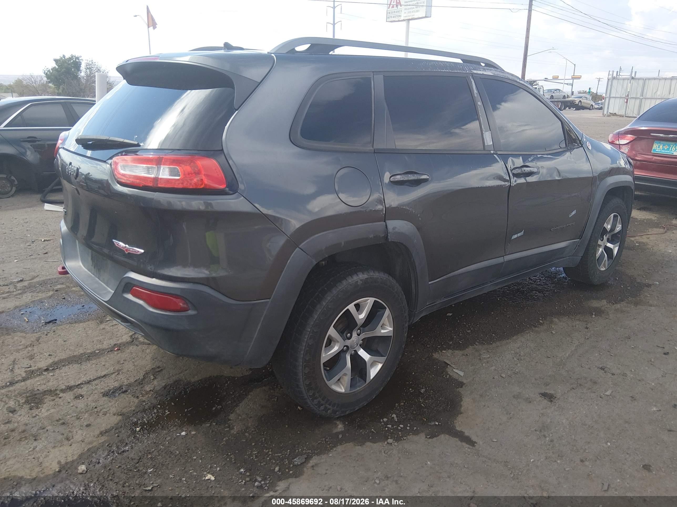 2015 Jeep Cherokee Trailhawk Серый vin: 1C4PJMBS2FW673041