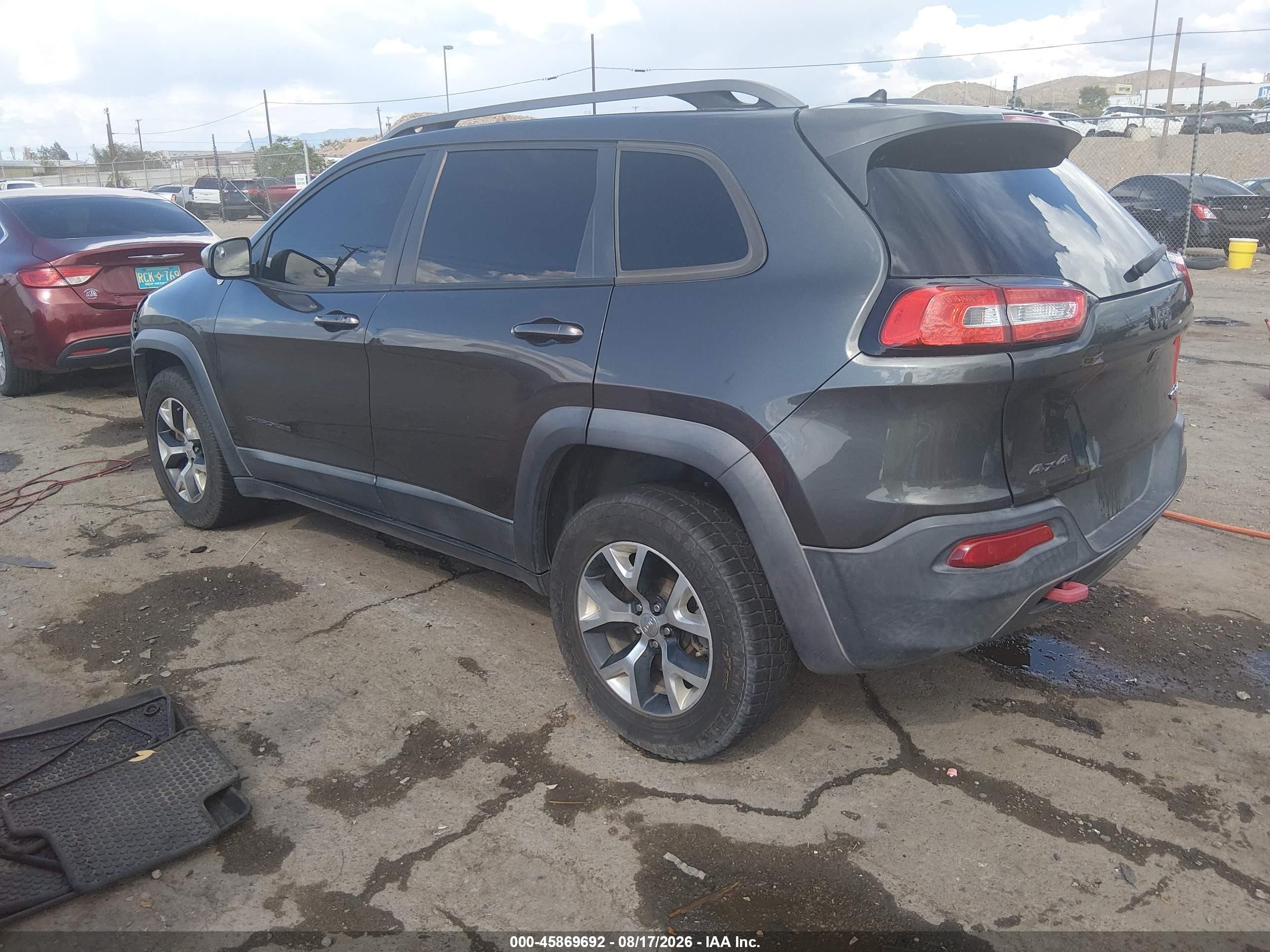 2015 Jeep Cherokee Trailhawk Серый vin: 1C4PJMBS2FW673041