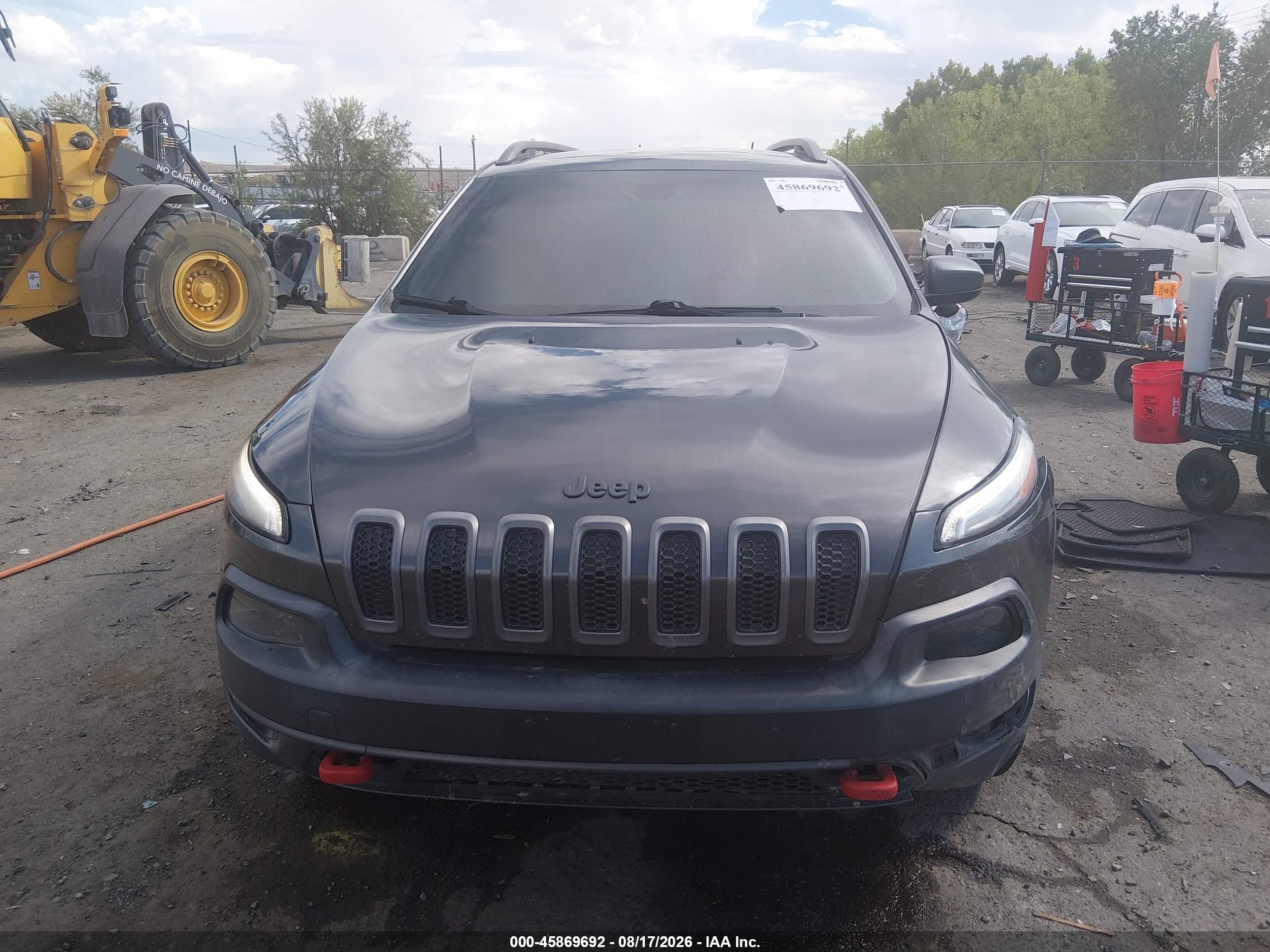 2015 Jeep Cherokee Trailhawk Серый vin: 1C4PJMBS2FW673041