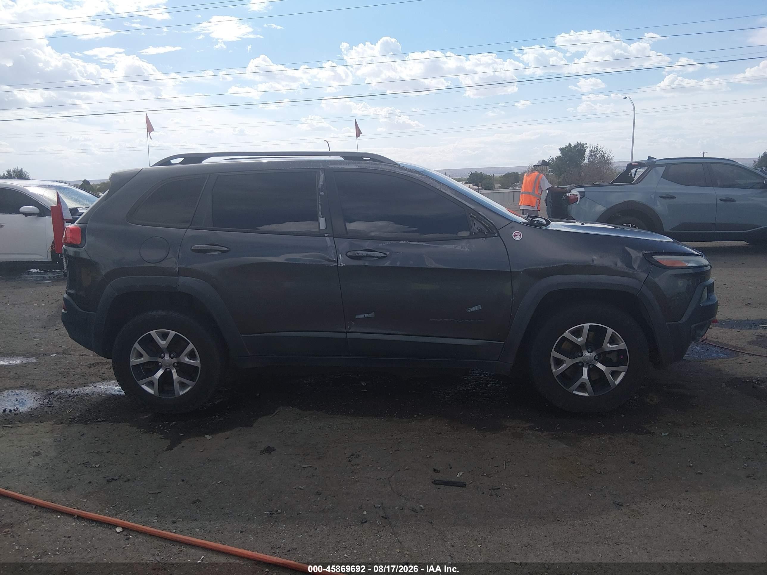 2015 Jeep Cherokee Trailhawk Серый vin: 1C4PJMBS2FW673041