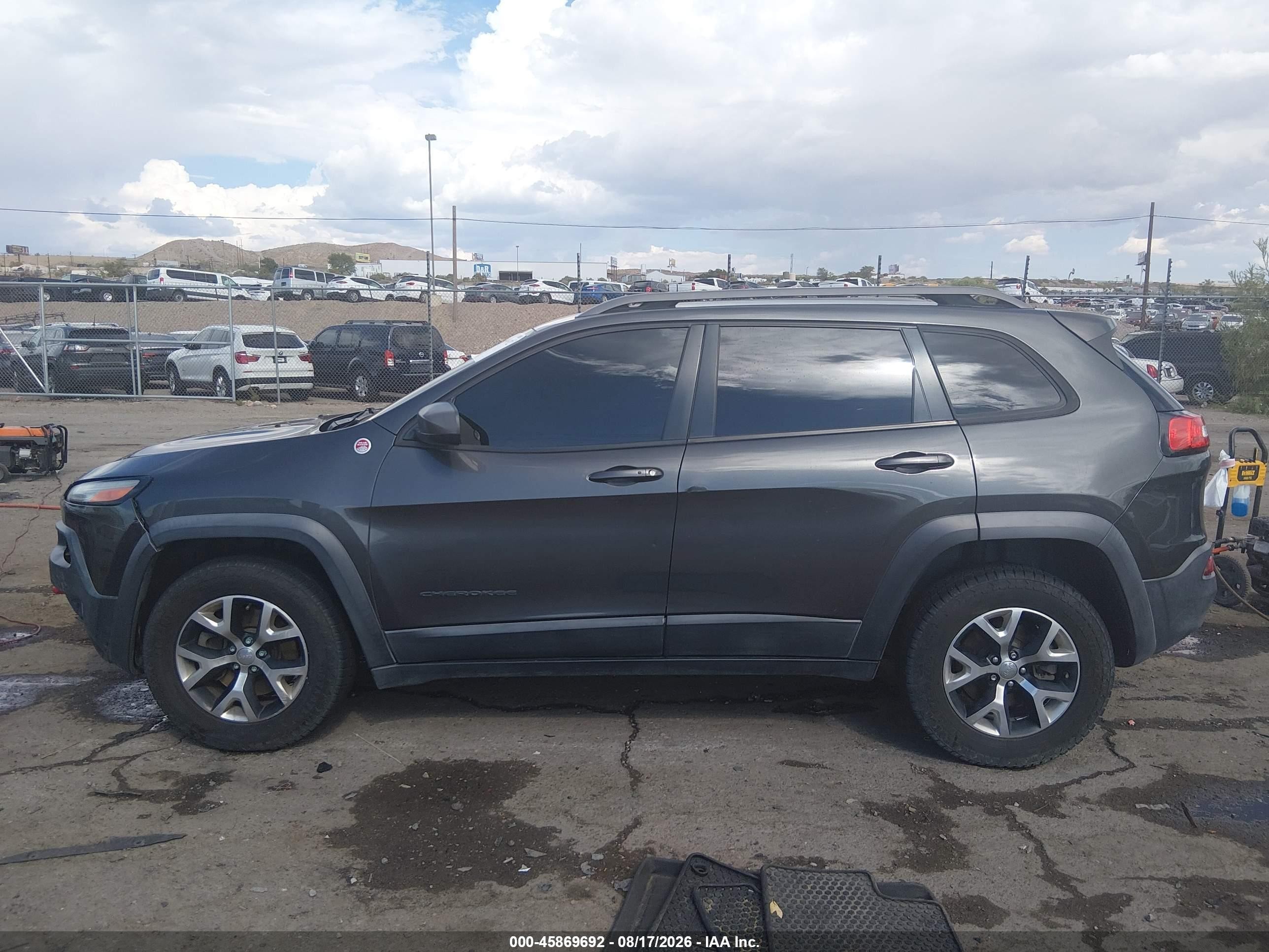 2015 Jeep Cherokee Trailhawk Серый vin: 1C4PJMBS2FW673041