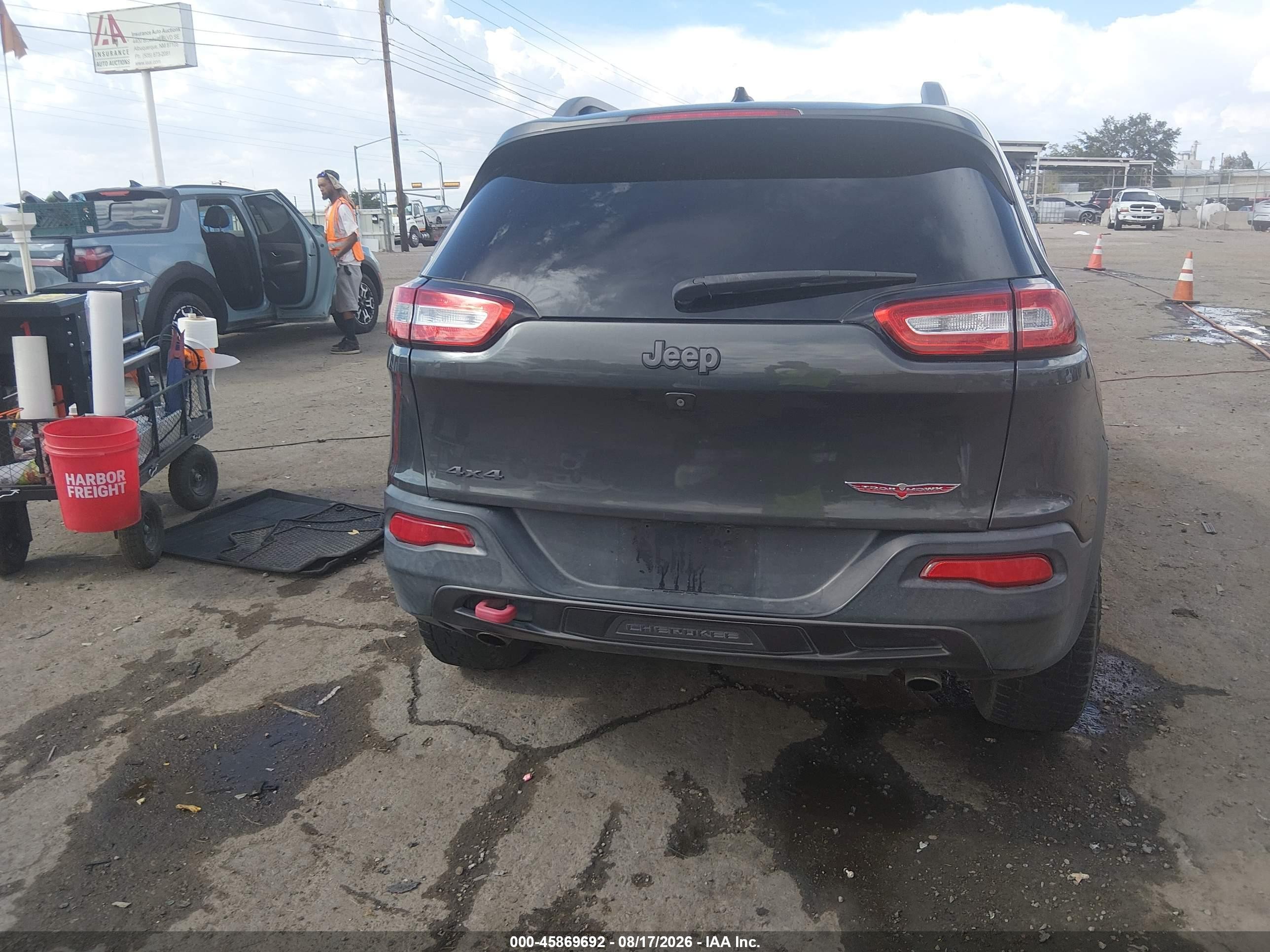 2015 Jeep Cherokee Trailhawk Серый vin: 1C4PJMBS2FW673041
