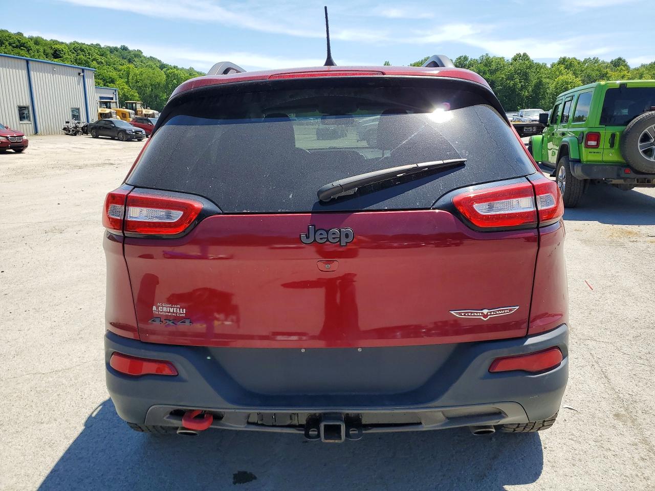 2016 Jeep Cherokee Trailhawk Красный vin: 1C4PJMBS2GW179067