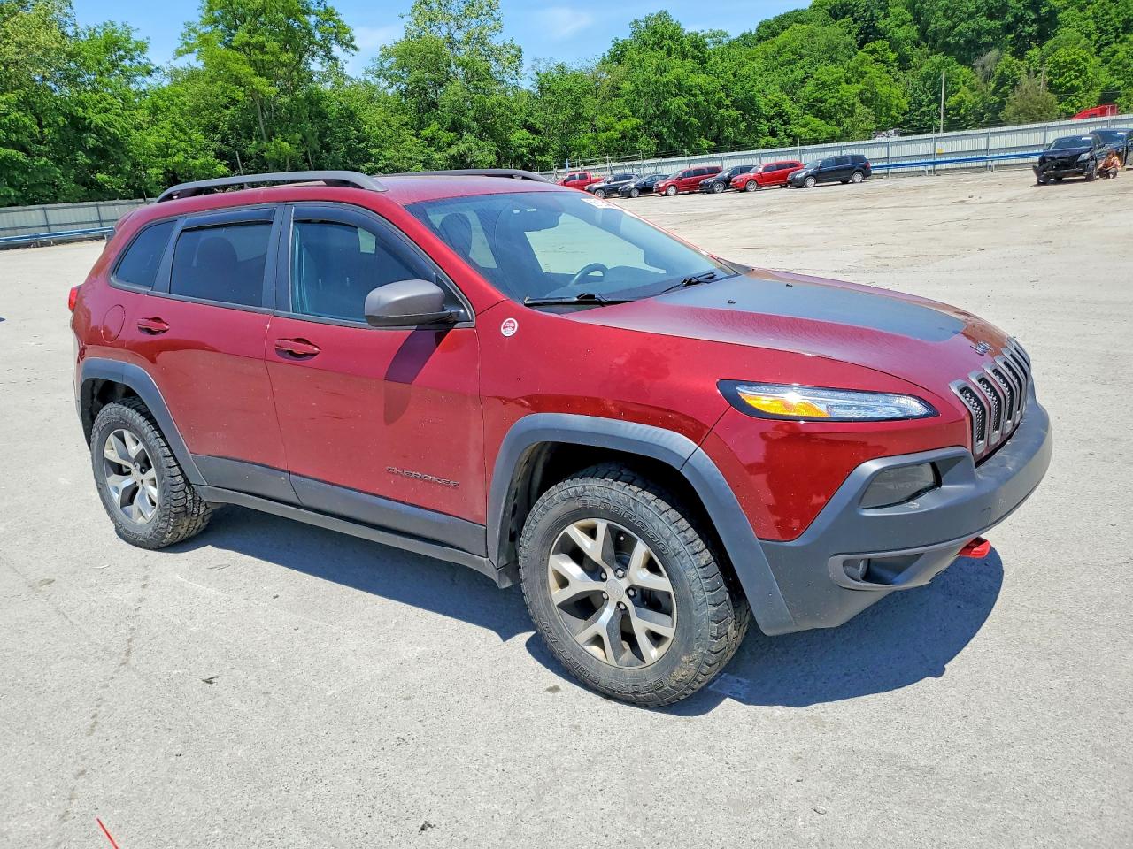 2016 Jeep Cherokee Trailhawk Красный vin: 1C4PJMBS2GW179067