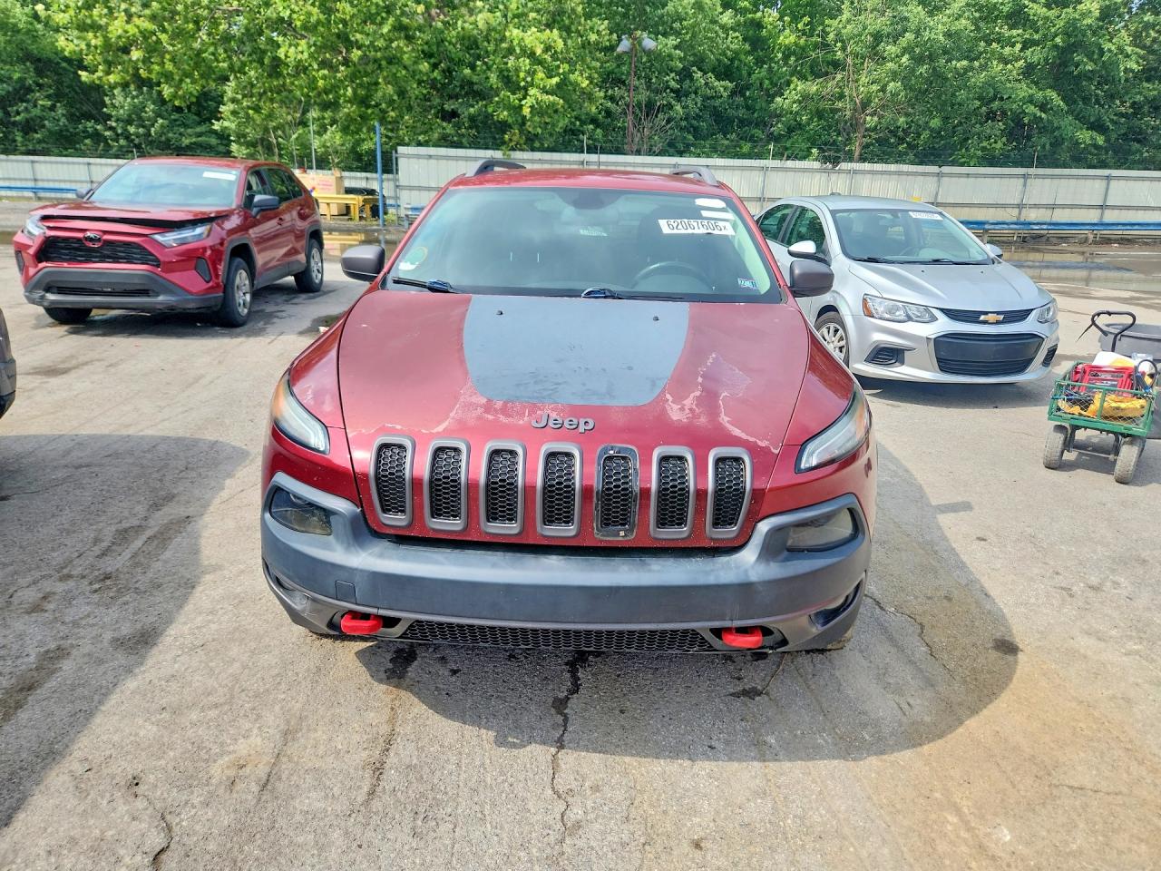 2014 Jeep Cherokee Trailhawk Burgundy vin: 1C4PJMBS3EW160010