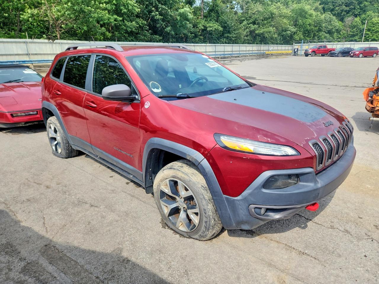 2014 Jeep Cherokee Trailhawk Burgundy vin: 1C4PJMBS3EW160010