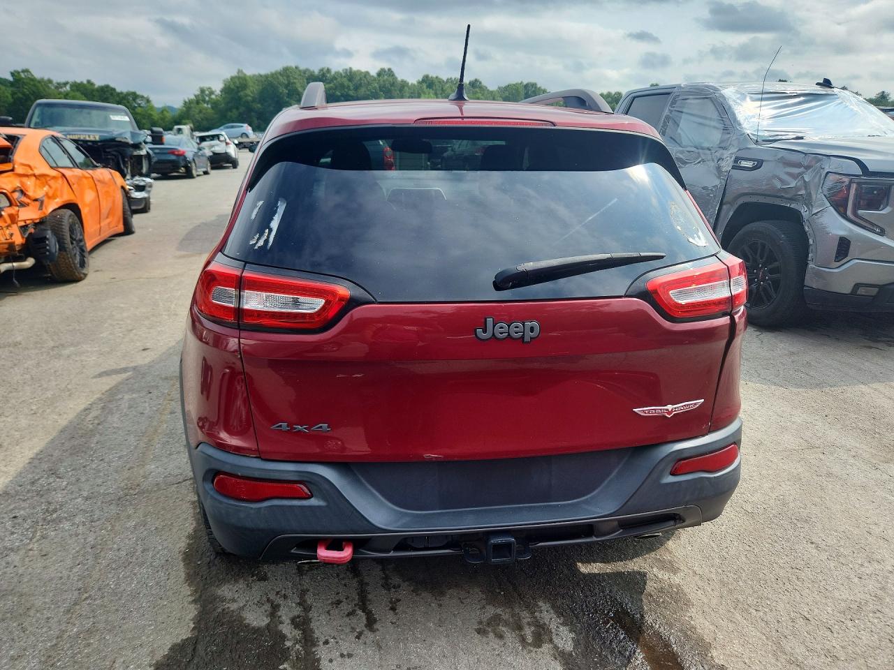 2014 Jeep Cherokee Trailhawk Burgundy vin: 1C4PJMBS3EW160010