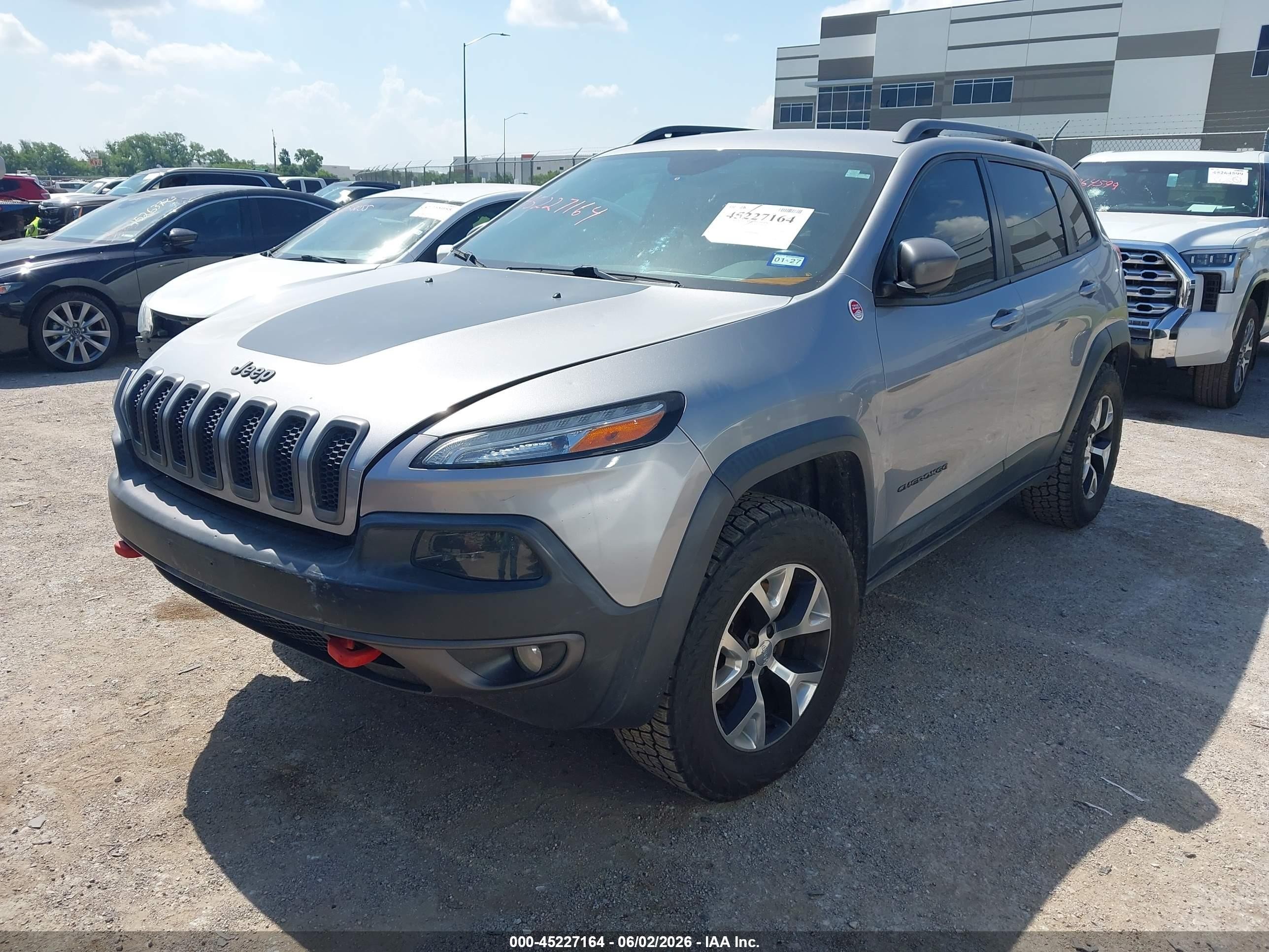 2014 Jeep Cherokee Trailhawk Серый vin: 1C4PJMBS3EW180919