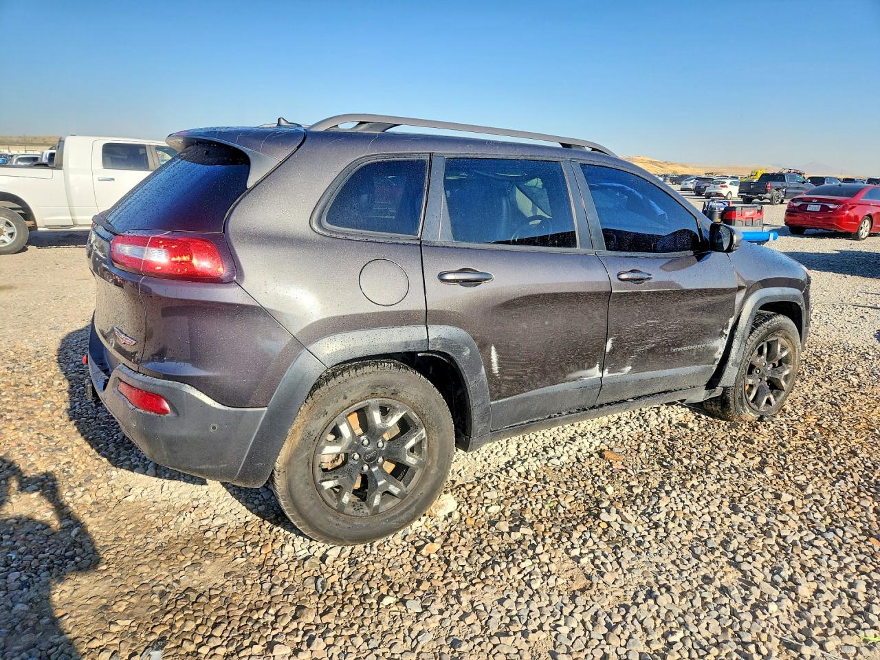 2014 Jeep Cherokee Trailhawk Gray vin: 1C4PJMBS3EW240262