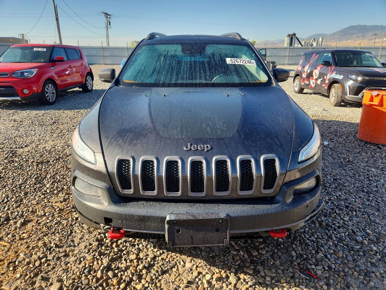 2014 Jeep Cherokee Trailhawk Gray vin: 1C4PJMBS3EW240262