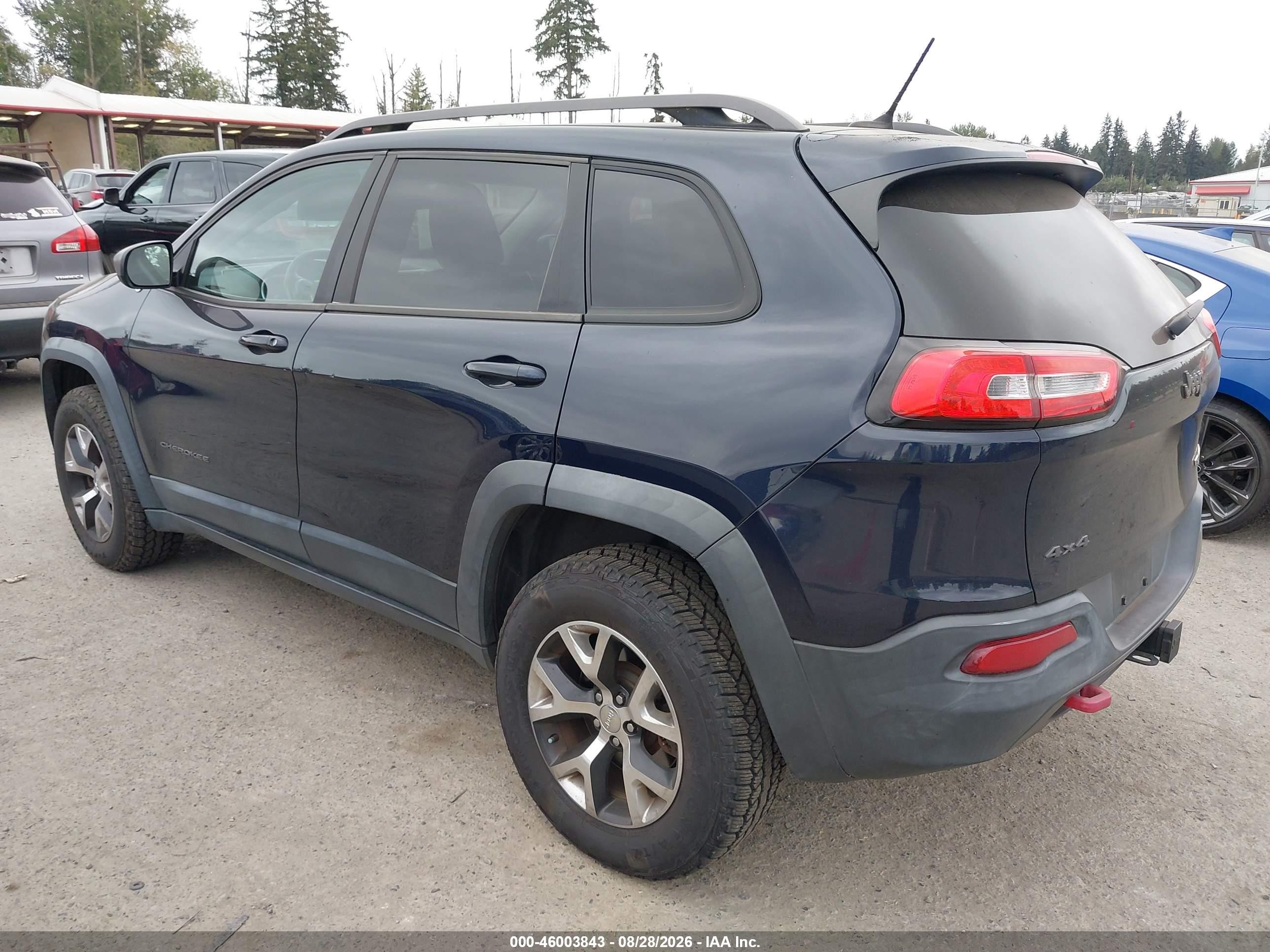 2014 Jeep Cherokee Trailhawk Dark Blue vin: 1C4PJMBS3EW257806