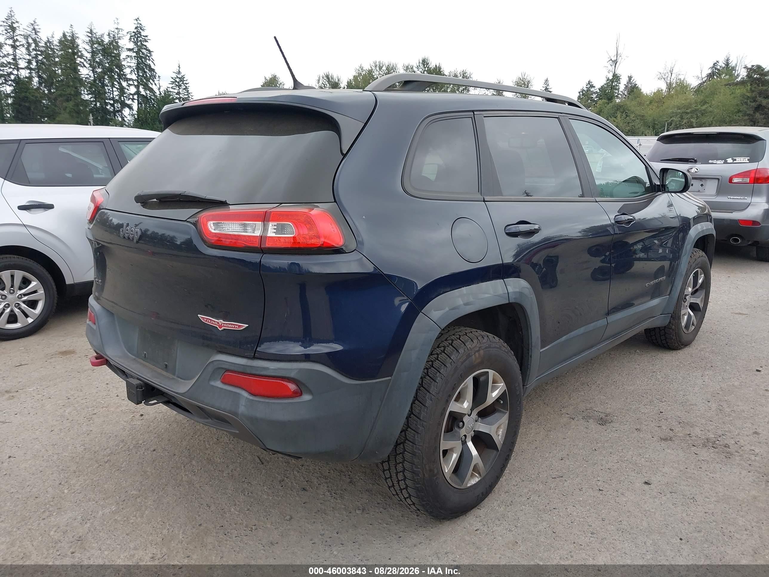 2014 Jeep Cherokee Trailhawk Dark Blue vin: 1C4PJMBS3EW257806