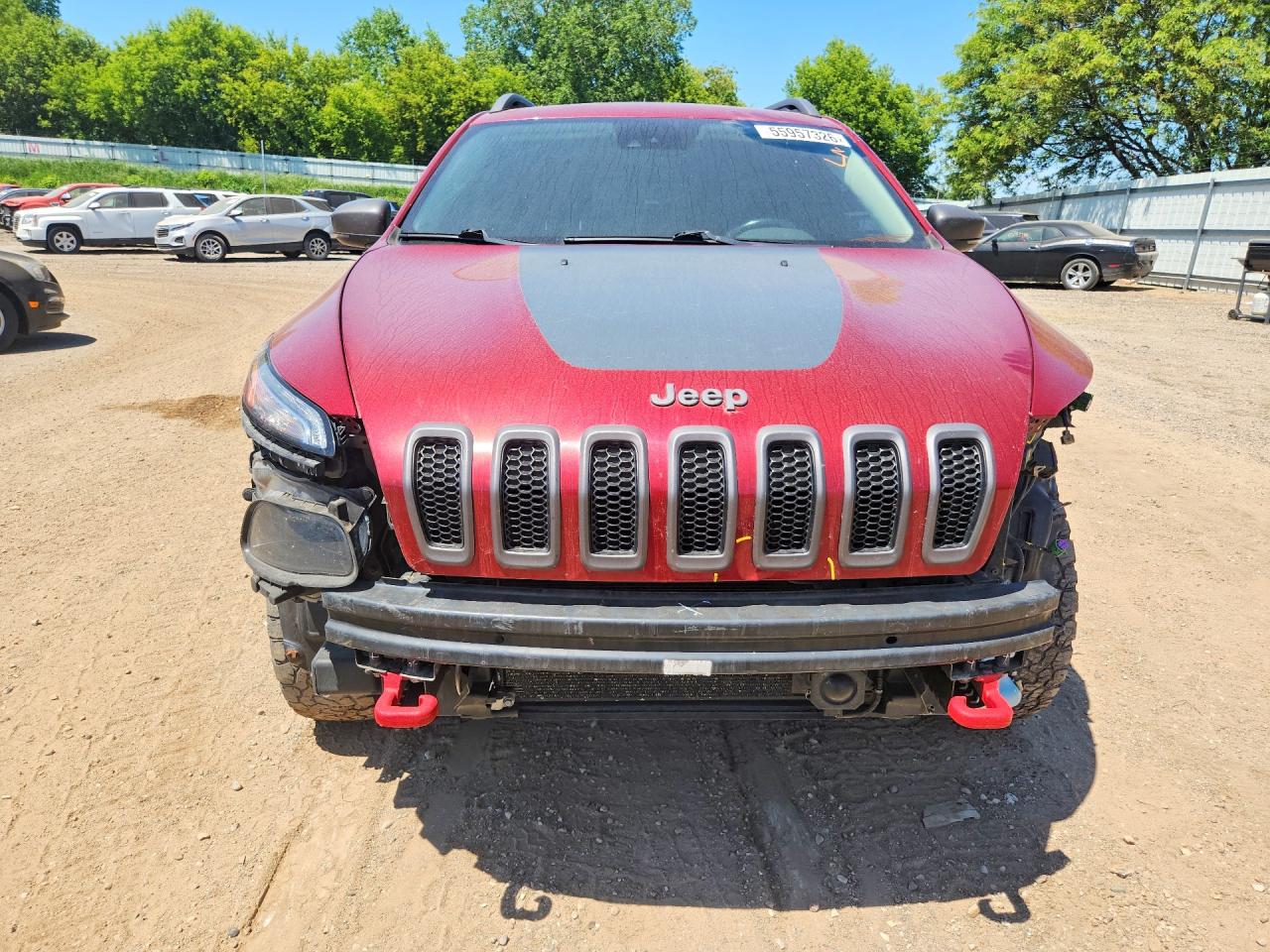 2014 Jeep Cherokee Trailhawk Red vin: 1C4PJMBS3EW267767