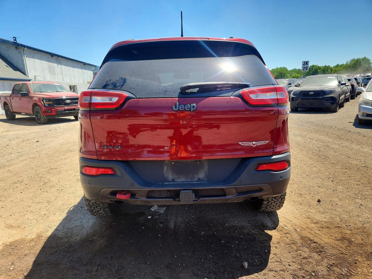 2014 Jeep Cherokee Trailhawk Red vin: 1C4PJMBS3EW267767