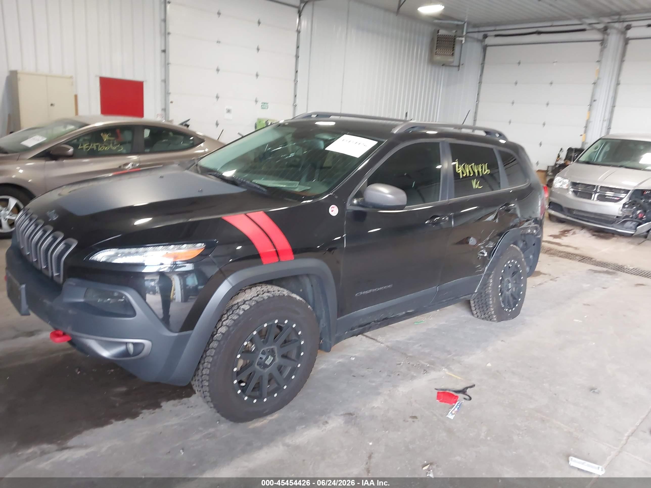2014 Jeep Cherokee Trailhawk Black vin: 1C4PJMBS3EW275884
