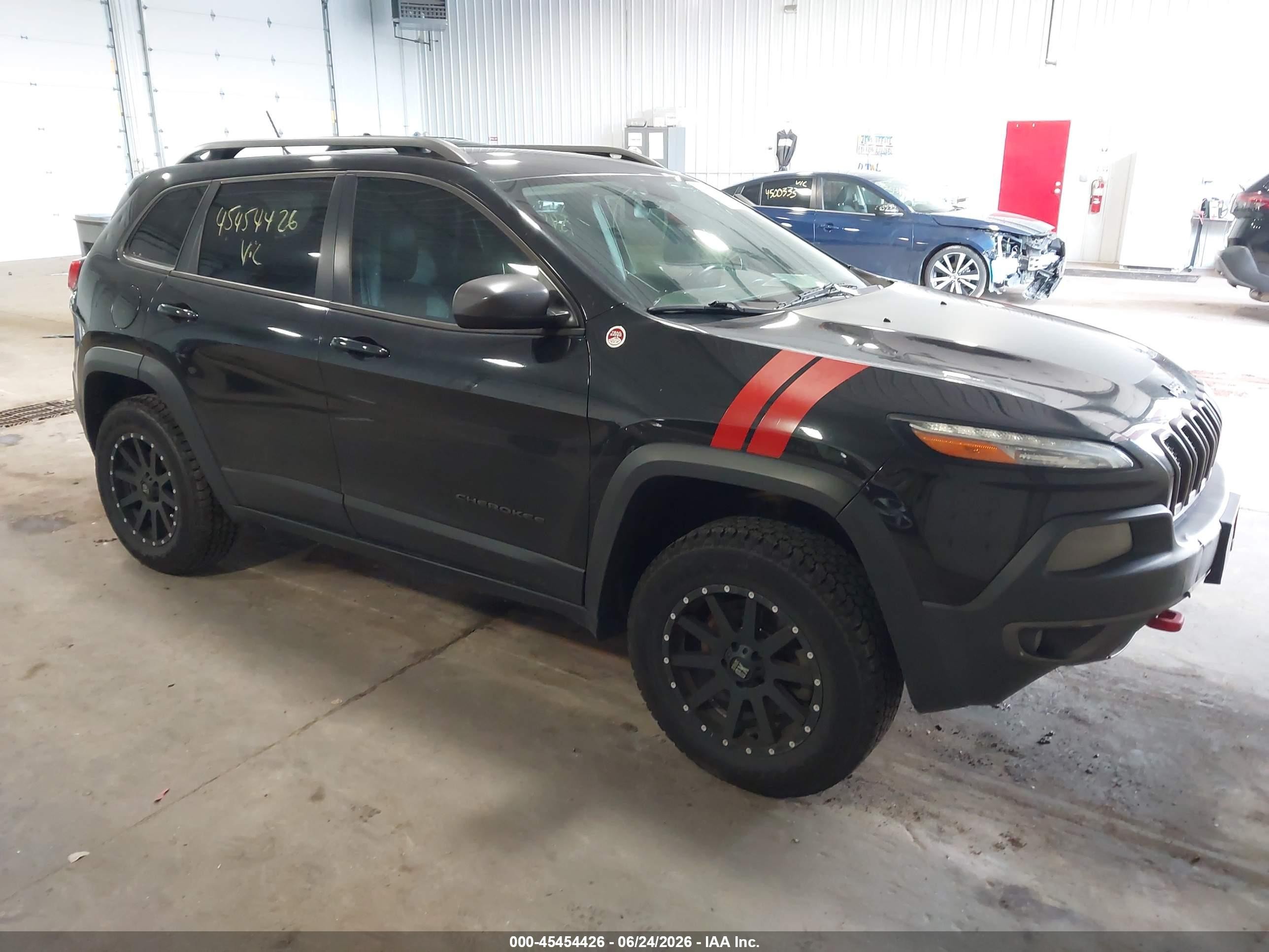 2014 Jeep Cherokee Trailhawk Black vin: 1C4PJMBS3EW275884